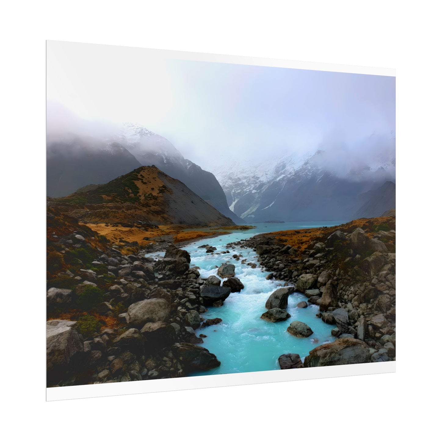Unique New Zealand Landscape Painting Poster