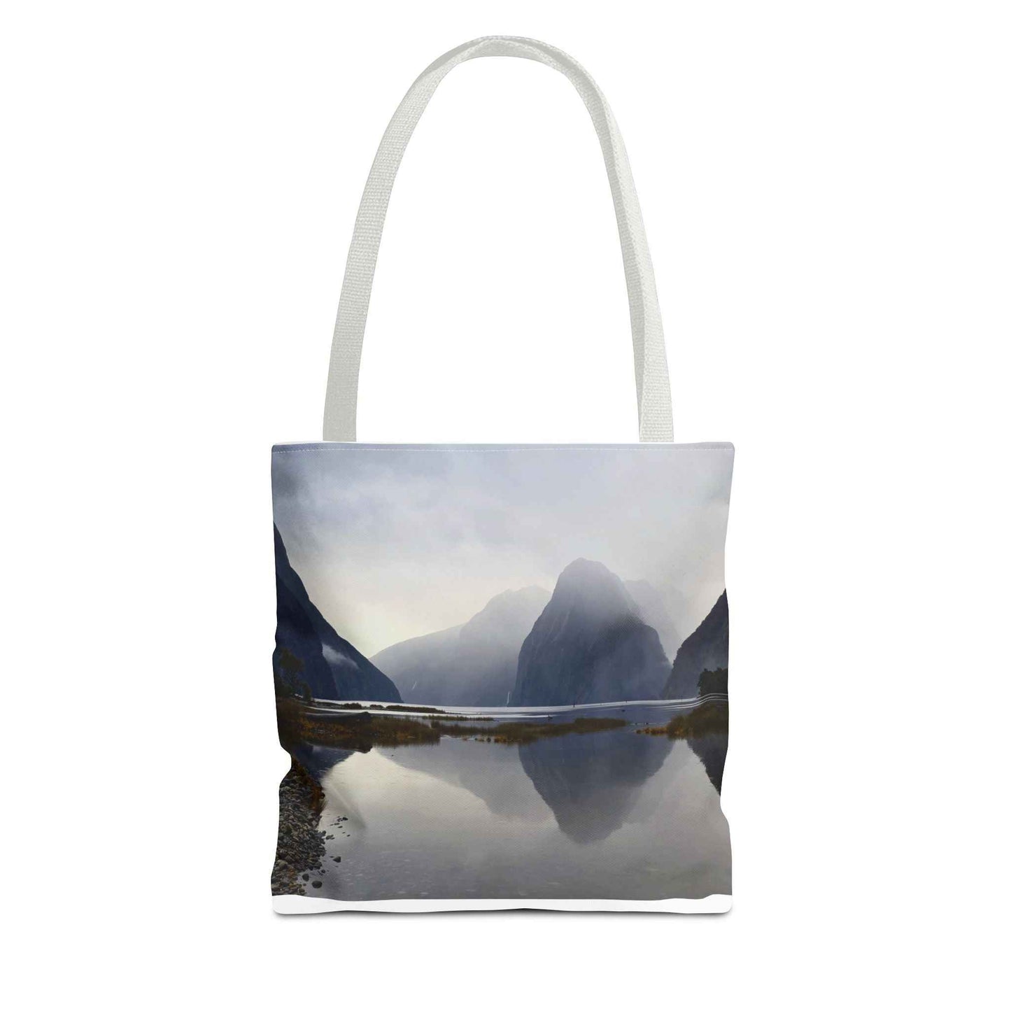 Milford Sound Tote Bag 13" × 13'' White