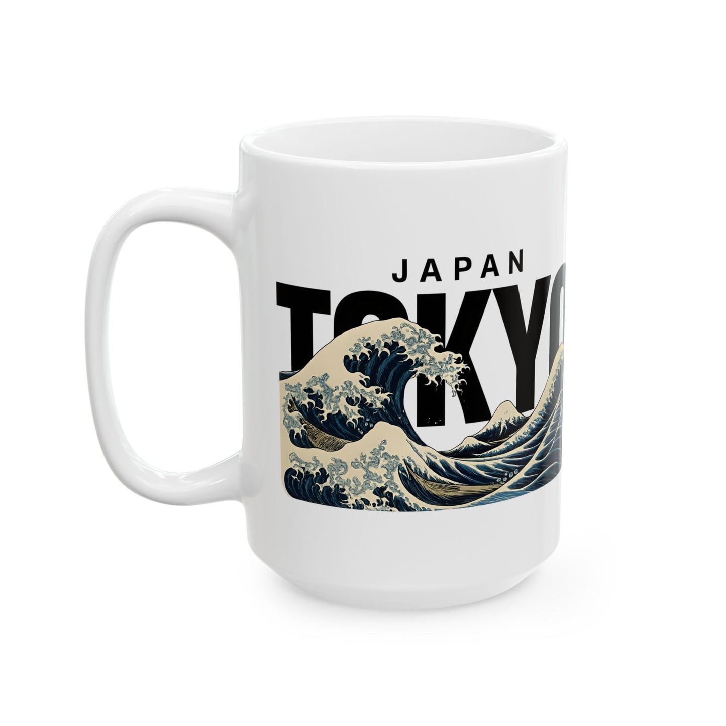Tokyo Japan Ocean Wave Ceramic Mug