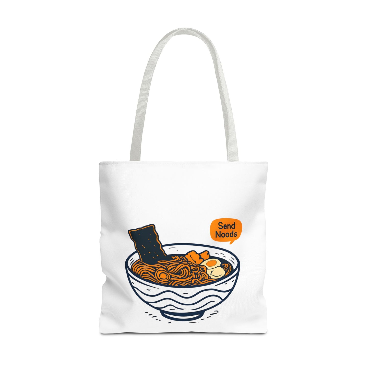 Funny Ramen Tote Bag 18" × 18'' White