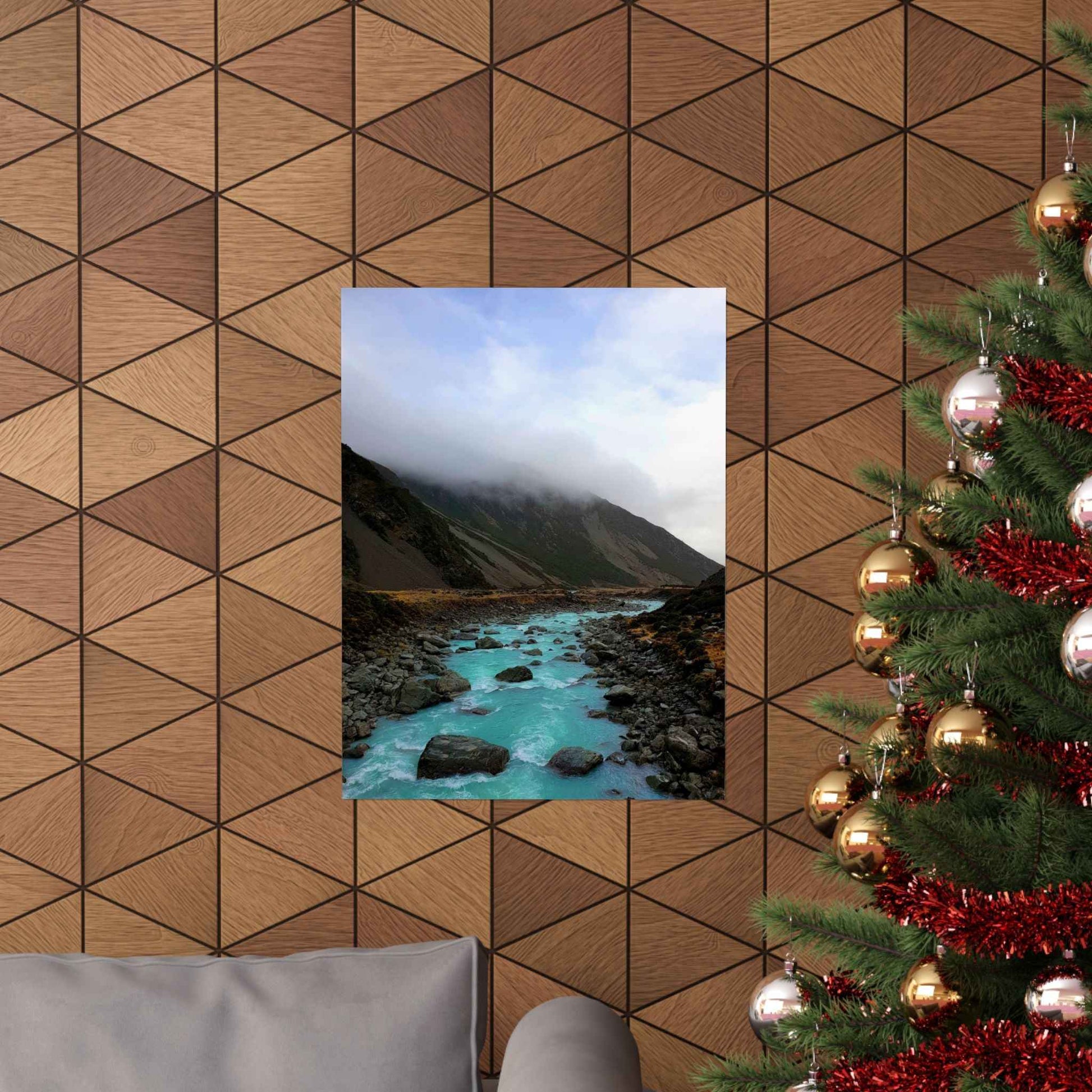 Vibrant Flow Of The Hooker River Art Print