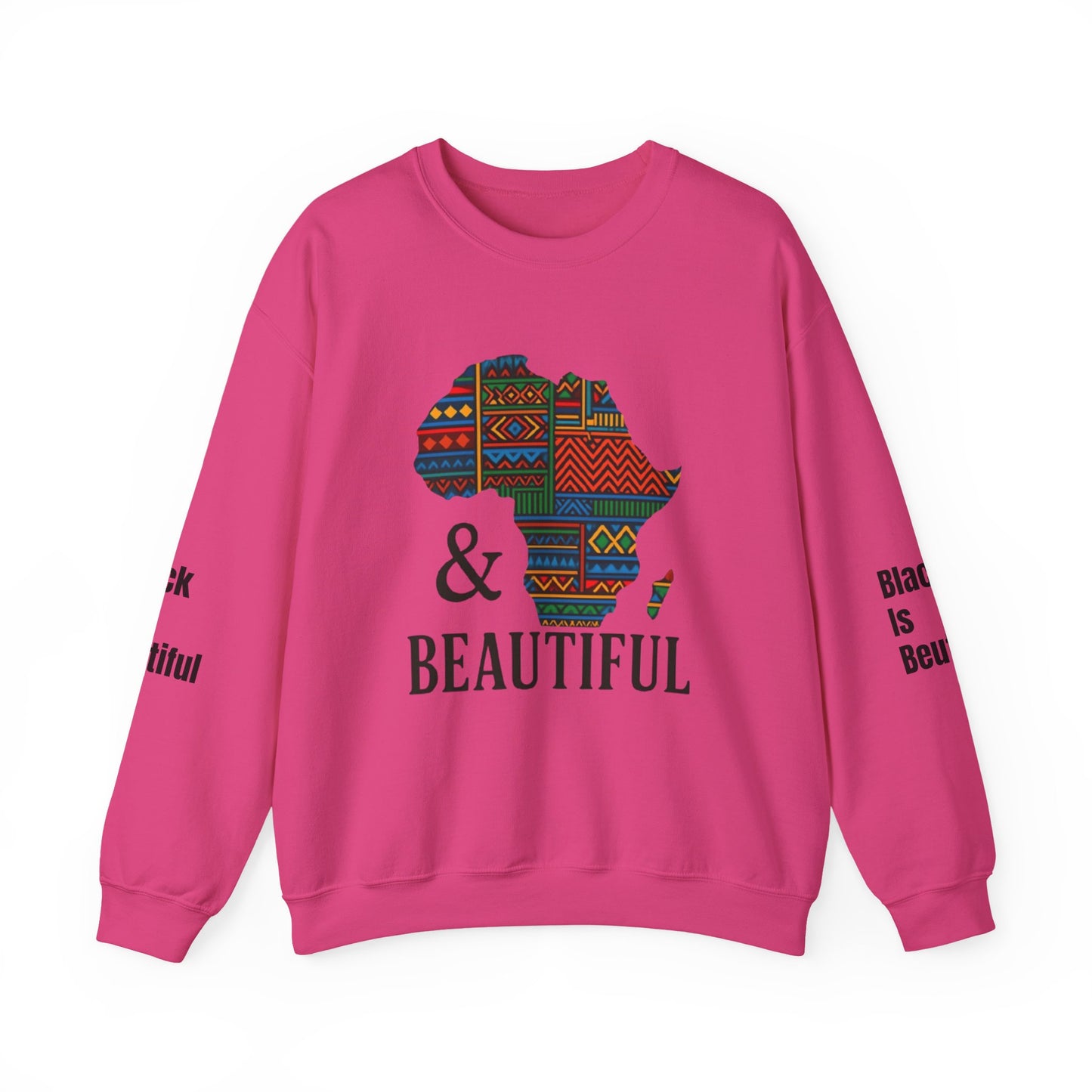 Black and Beautiful Crewneck Sweatshirt Heliconia