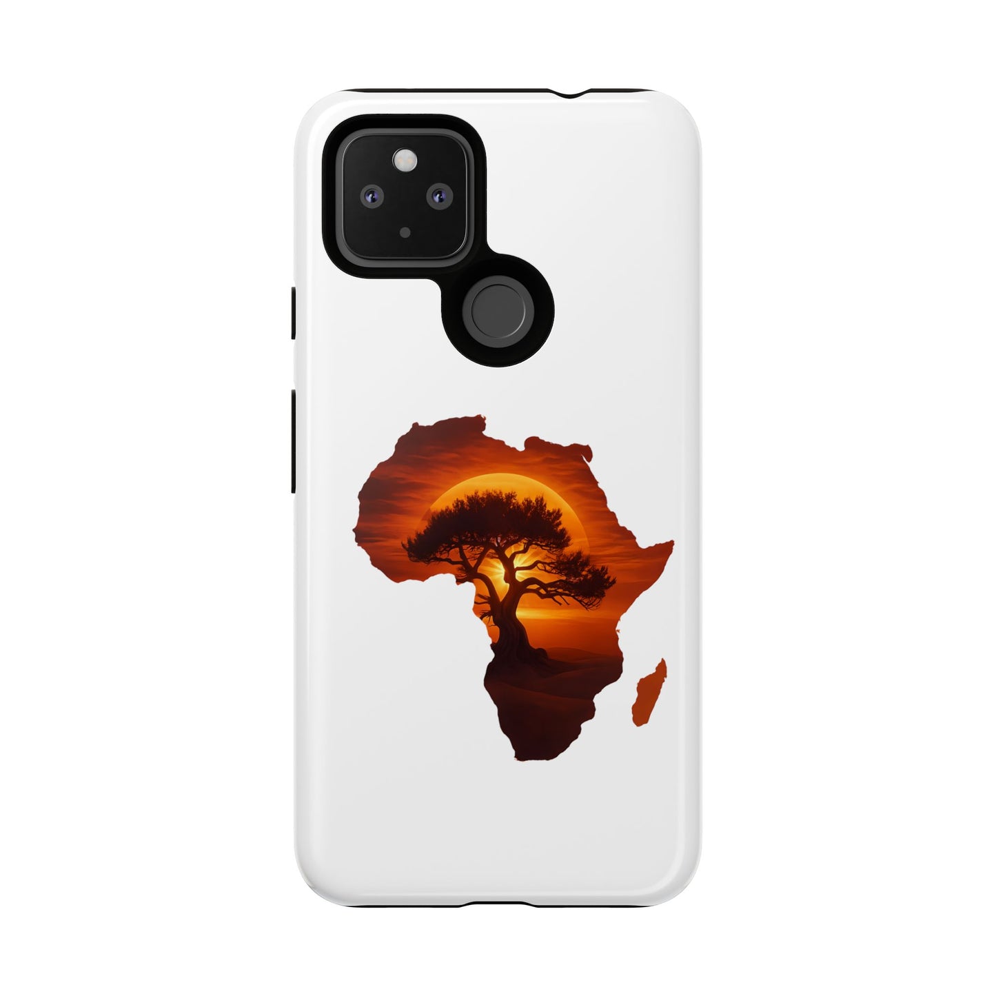Unique Africa Map Sunset Phone Case Google Pixel 4a 5G Glossy