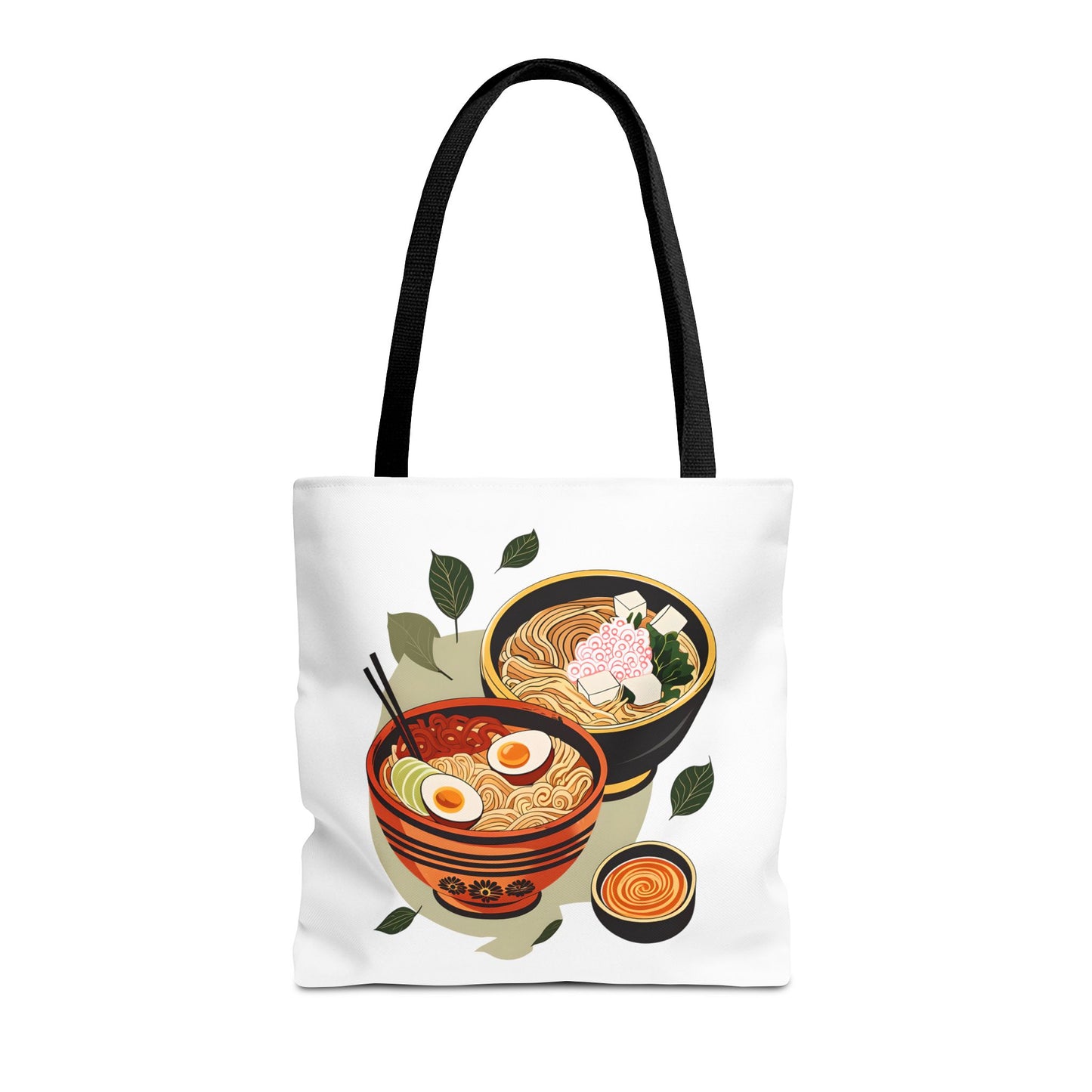 Delicious Ramen Tote Bag for Foodies 16" × 16'' Black