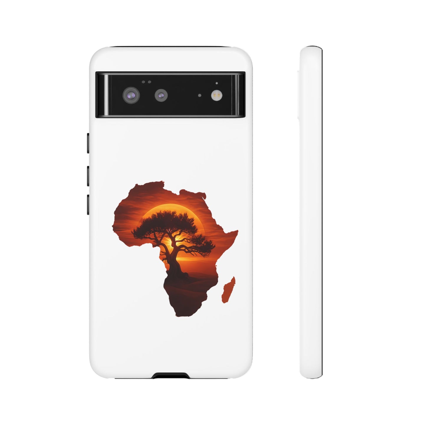 Unique Africa Map Sunset Phone Case Google Pixel 6 Matte