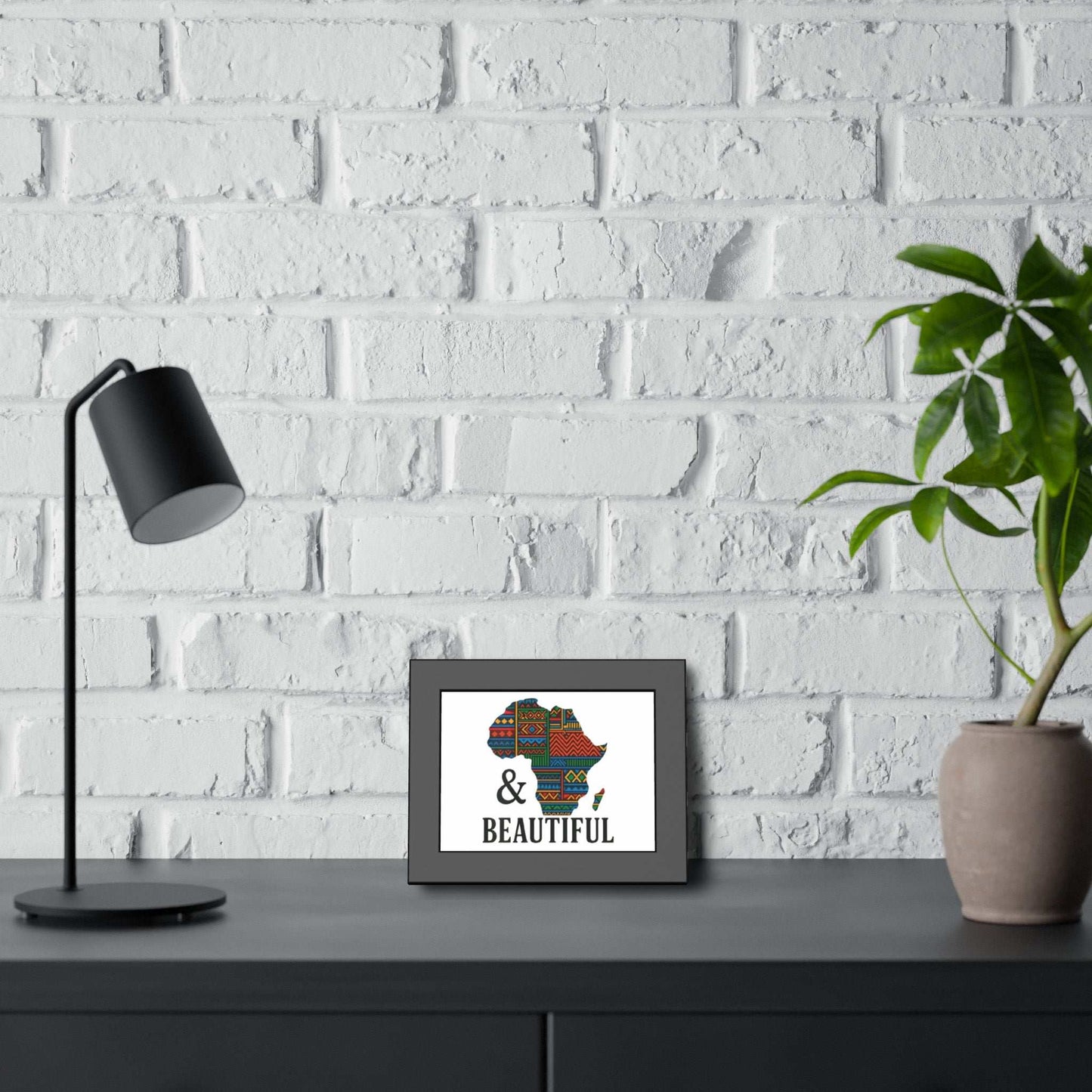 Framed Africa Art Print | African Map Living Room Decoration