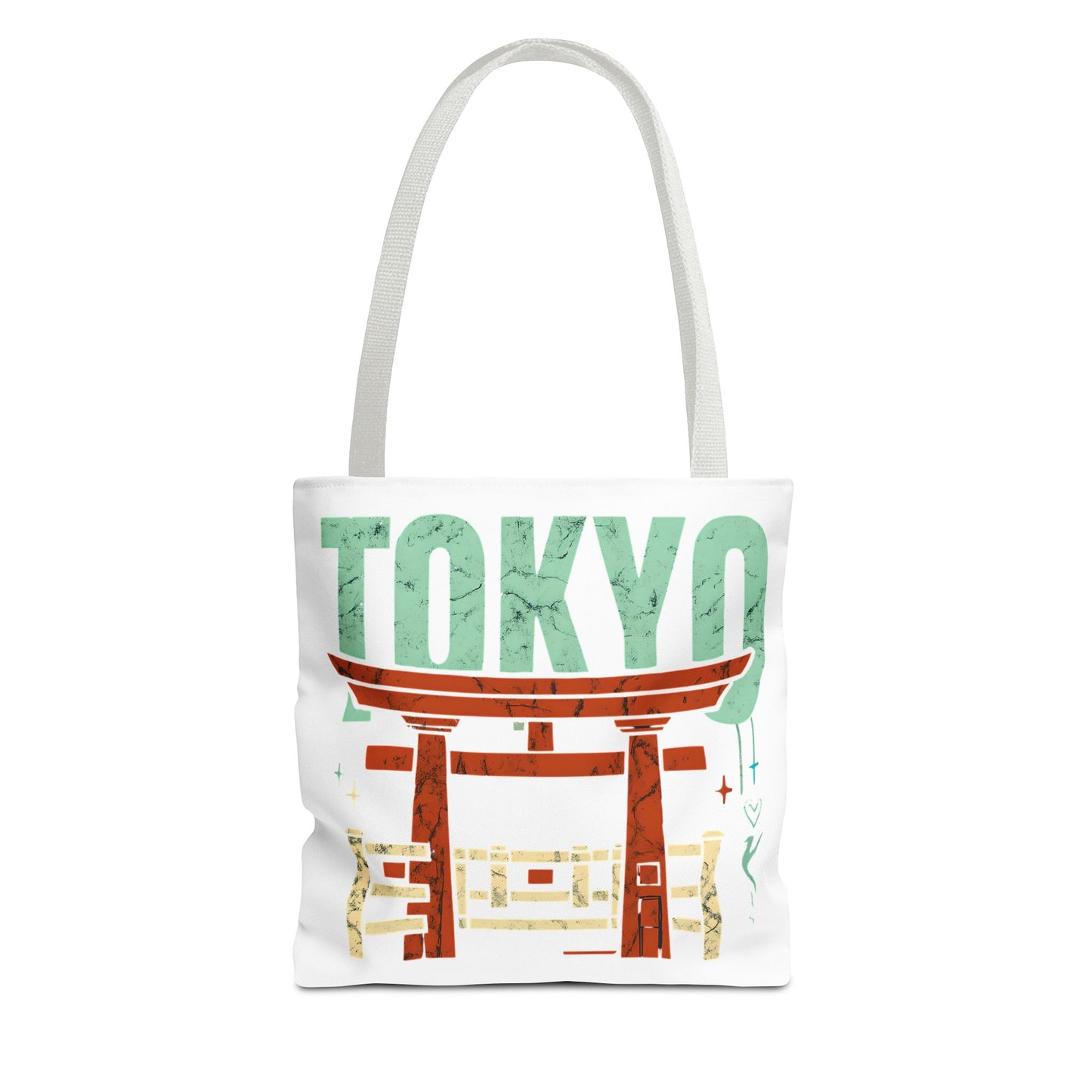 Tokyo-Inspired Eco-Friendly Tote Bag 13" × 13'' White