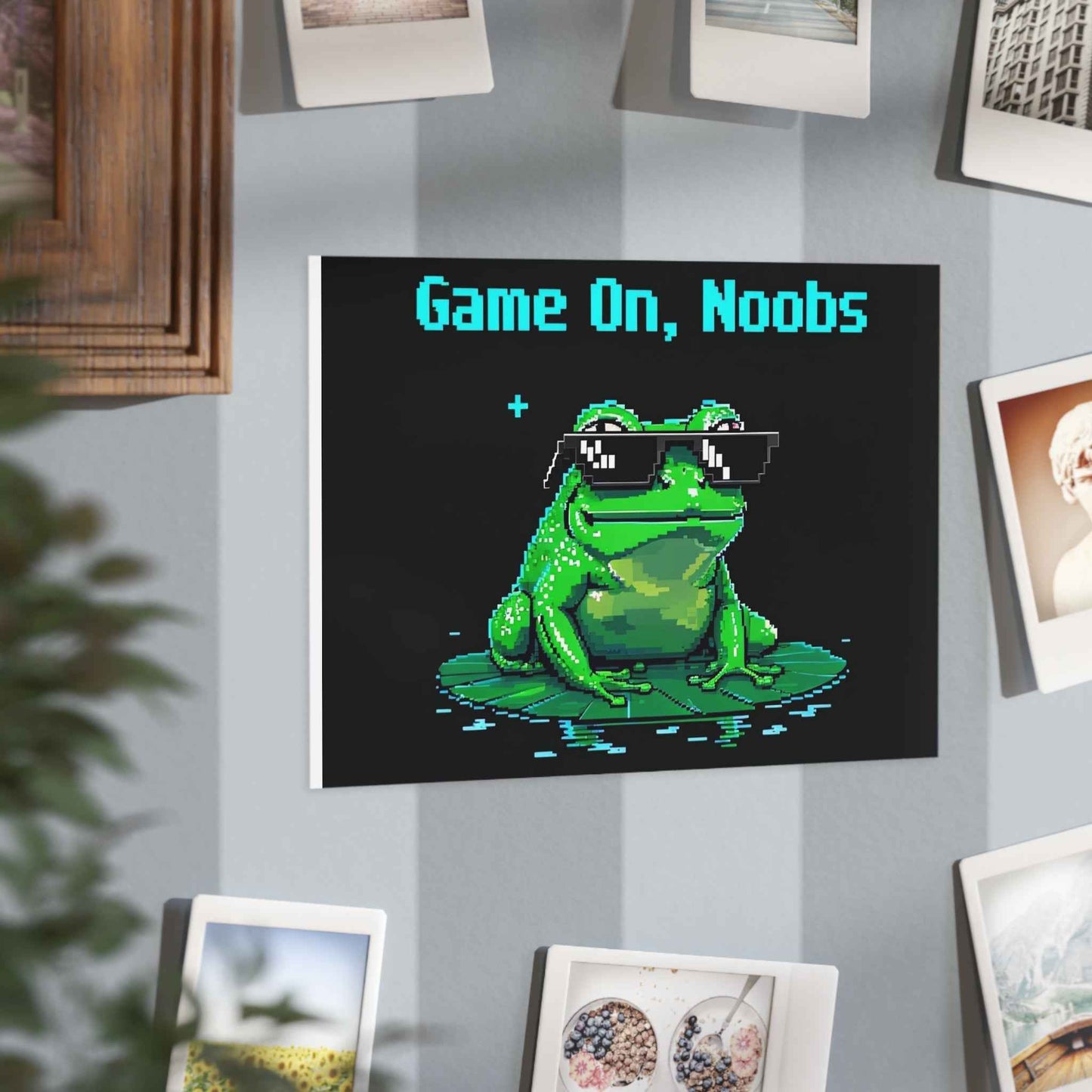 Gaming Frog Art Print | Unframed Wall Decor for Gamer Rooms