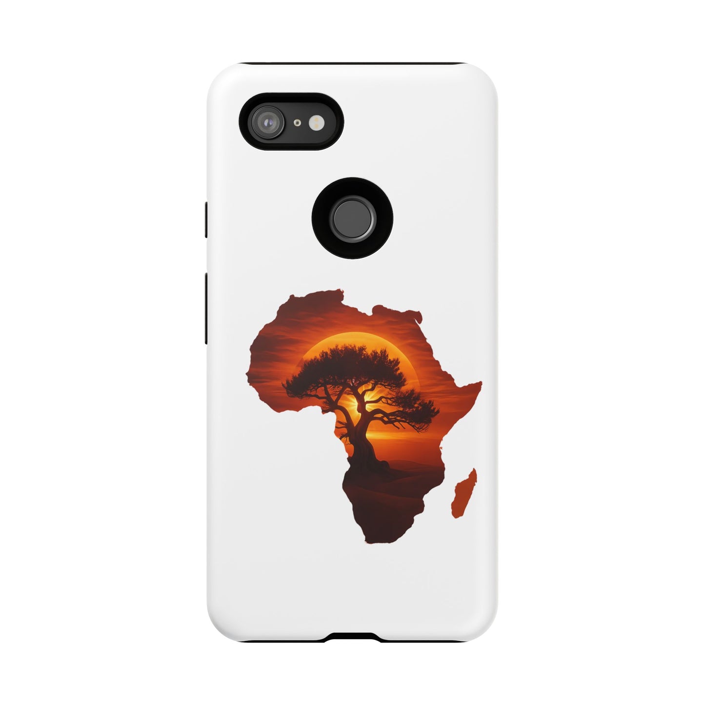 Unique Africa Map Sunset Phone Case Google Pixel 3 XL Matte