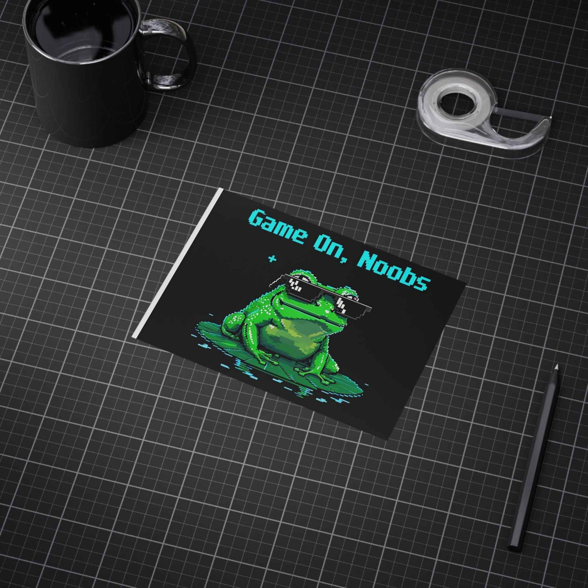 Gaming Frog Art Print | Unframed Wall Decor for Gamer Rooms