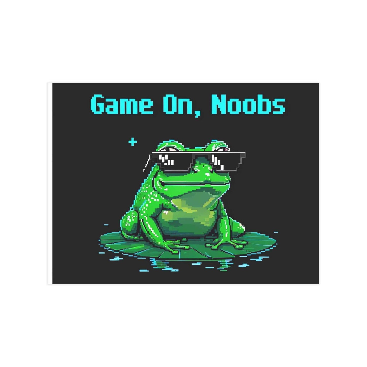 Gaming Frog Art Print | Unframed Wall Decor for Gamer Rooms 8" x 6" (Horizontal) Matte