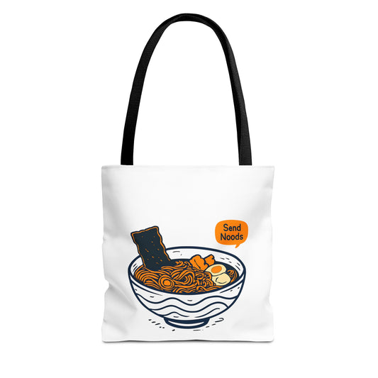 Funny Ramen Tote Bag 13" × 13'' Black