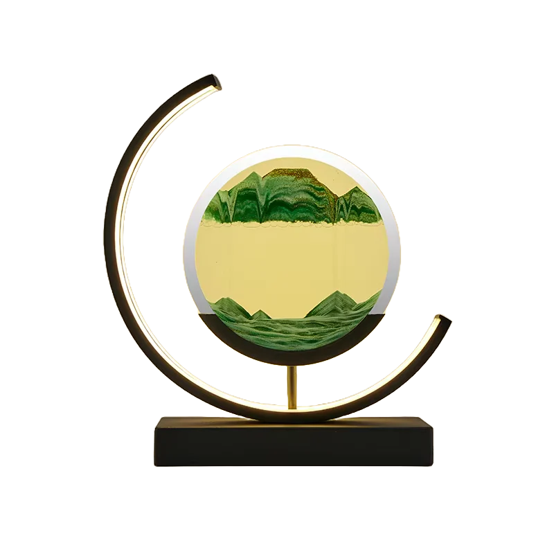 YORYZENG LED Quicksand Art Hourglass Lamp