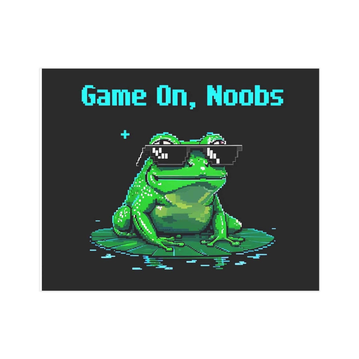 Gaming Frog Art Print | Unframed Wall Decor for Gamer Rooms 10″ x 8″ (Horizontal) Matte