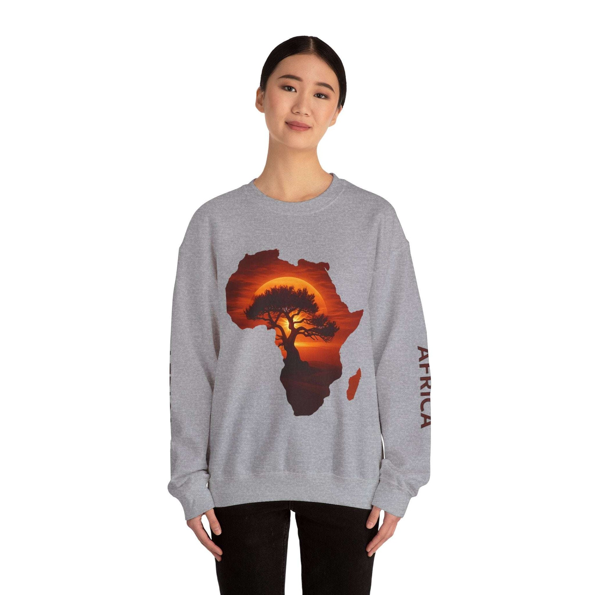 Unique Africa Map Sunset Sweatshirt