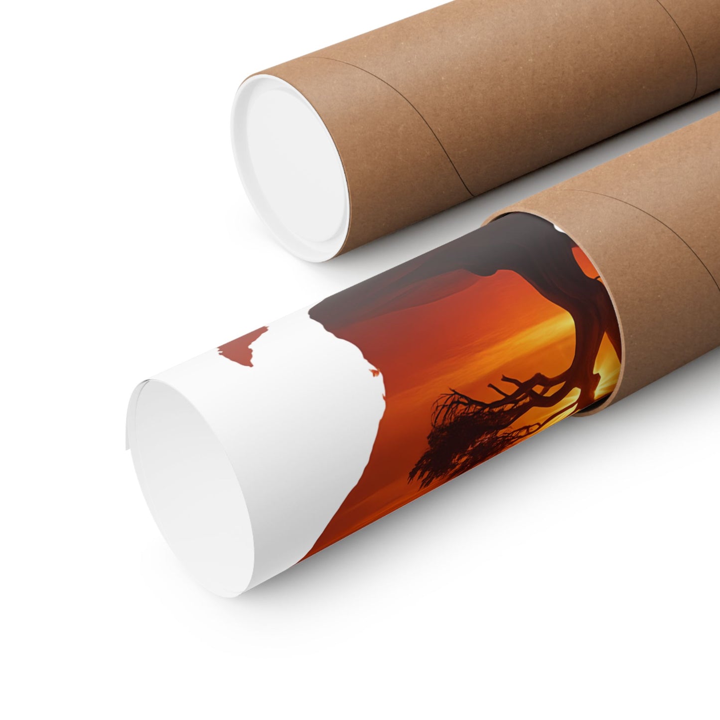 Unique Africa Map Sunset Poster