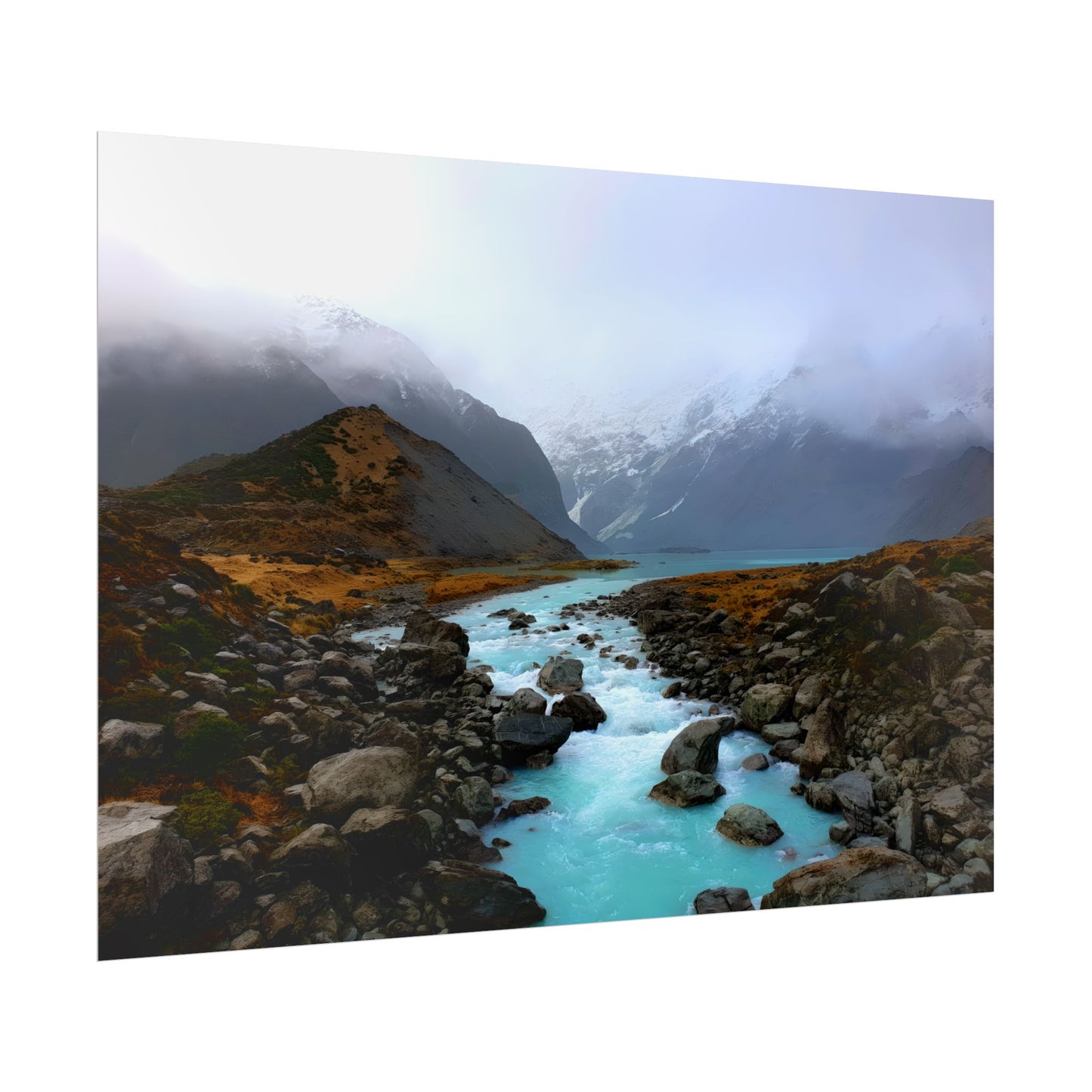Unique New Zealand Landscape Painting Poster