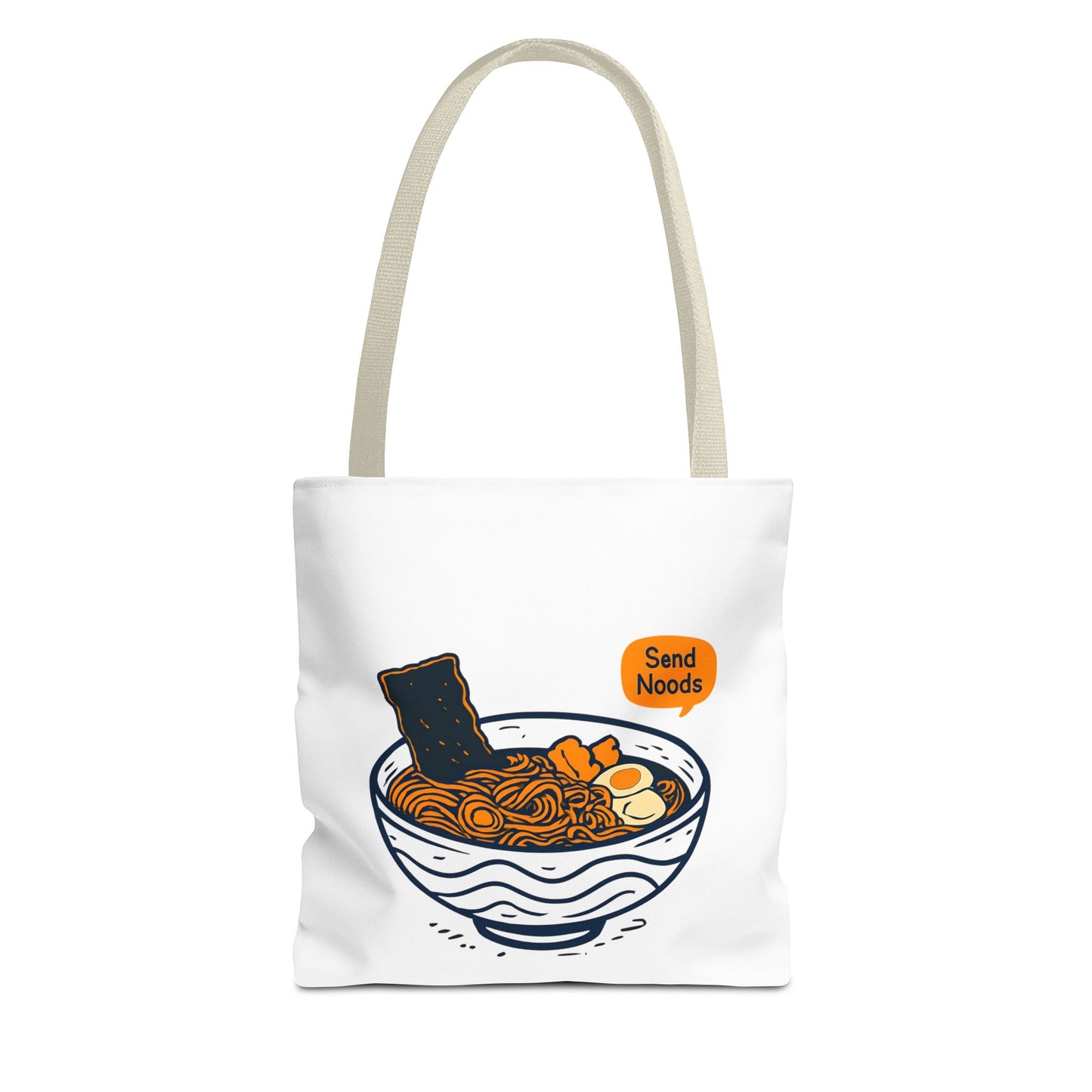 Funny Ramen Tote Bag 13" × 13'' Beige