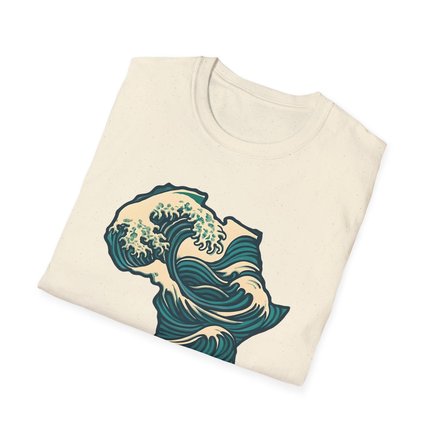 Waves of Afrika T-Shirt, Unique African Map Art Tee