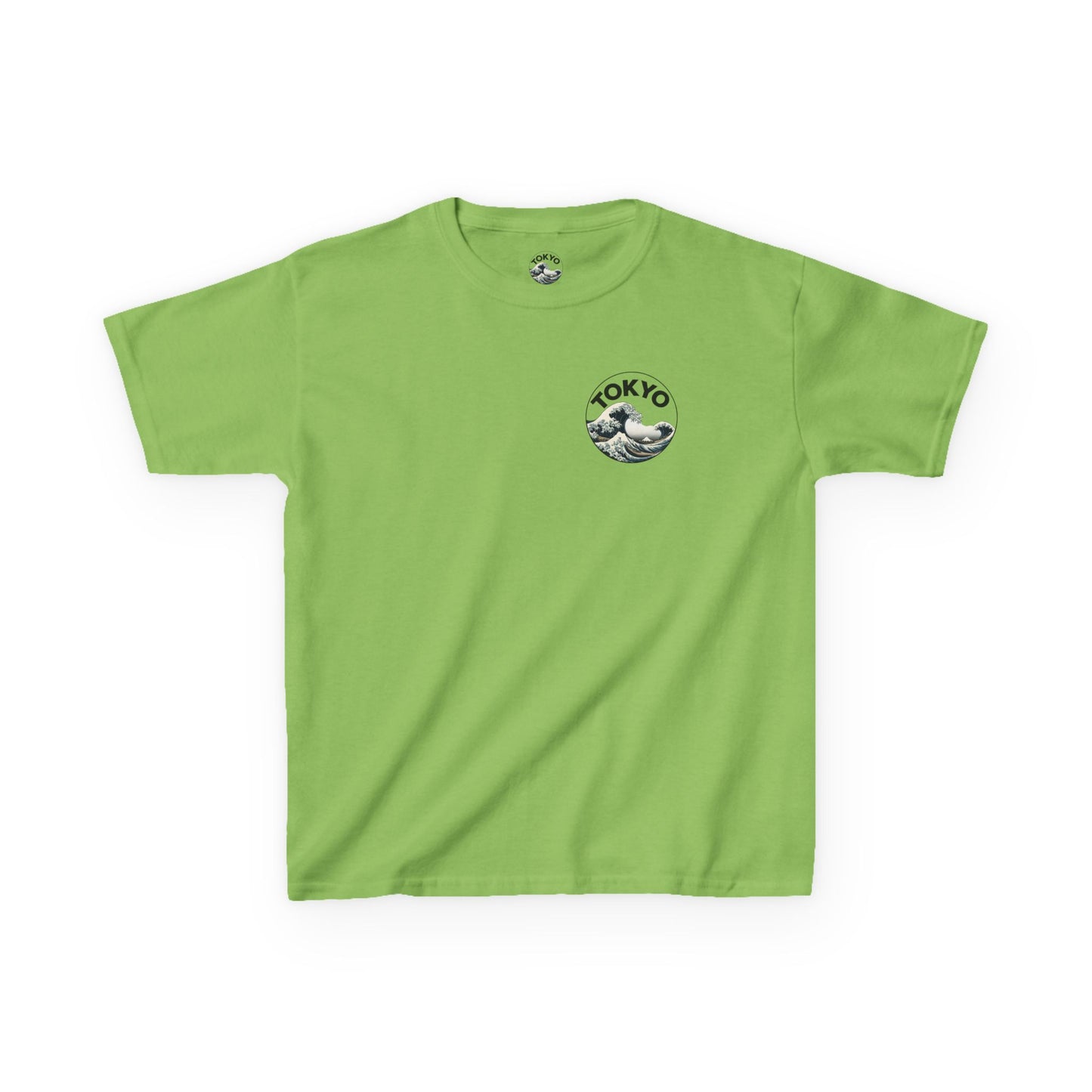 Tokyo Waves Kids Tee - Casual T-Shirt for Boys & Girls Lime