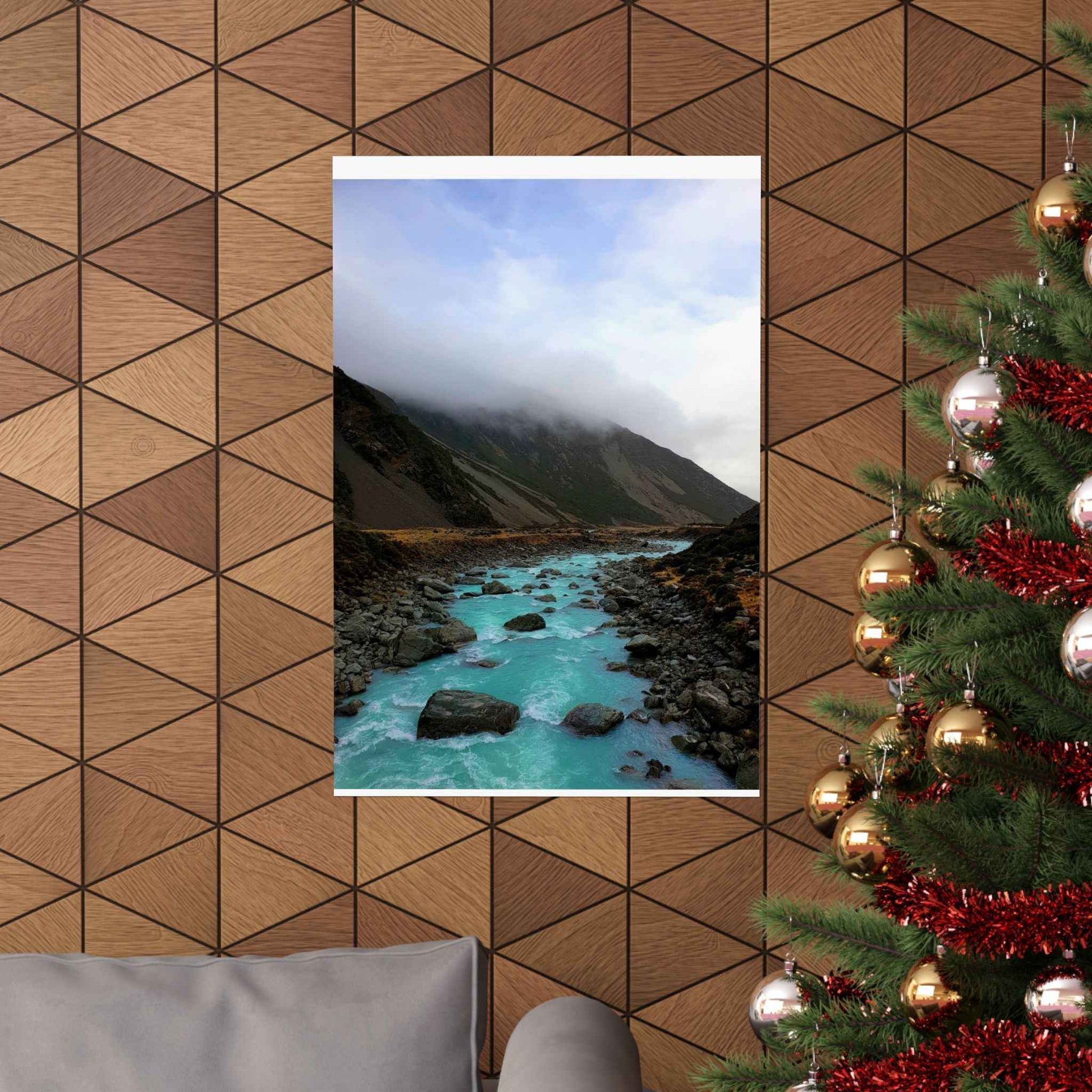 Vibrant Flow Of The Hooker River Art Print