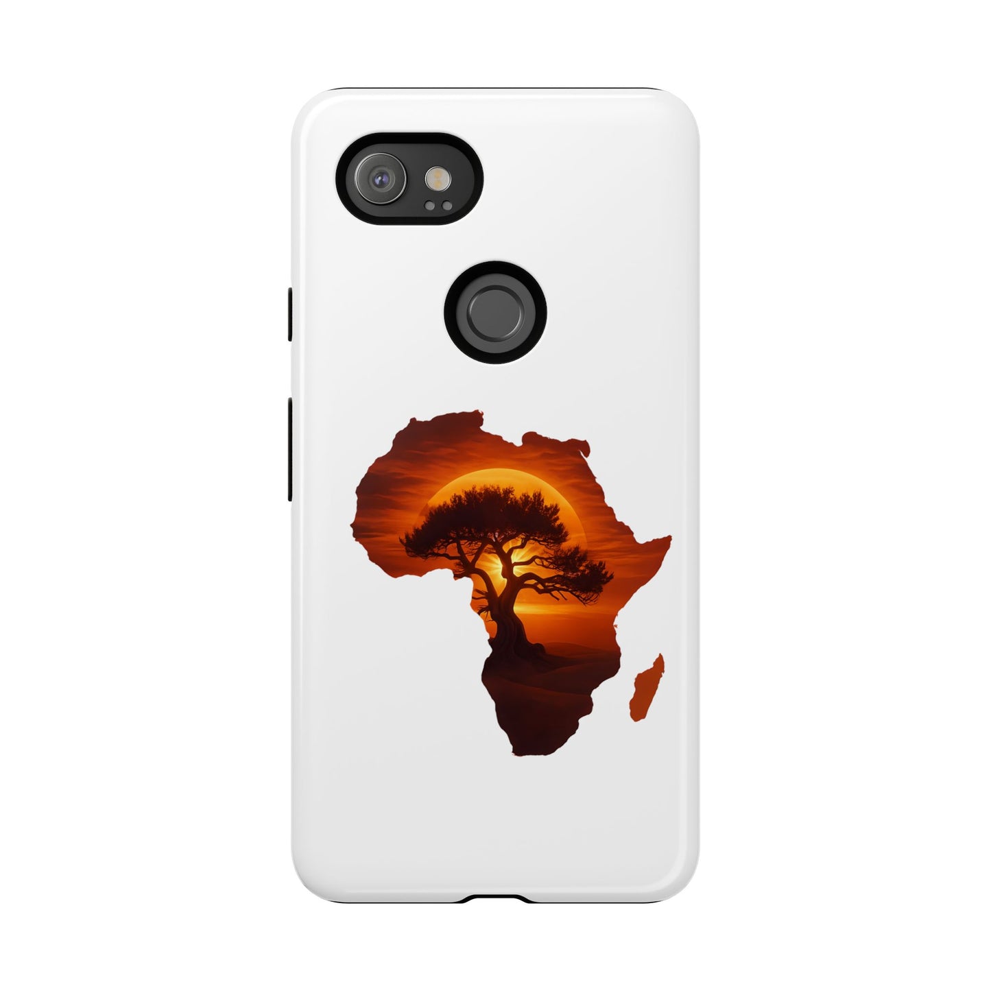 Unique Africa Map Sunset Phone Case Google Pixel 2 XL Glossy