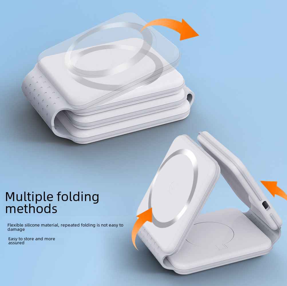 Foldable 3-in-1 Magnetic Wireless Charger
