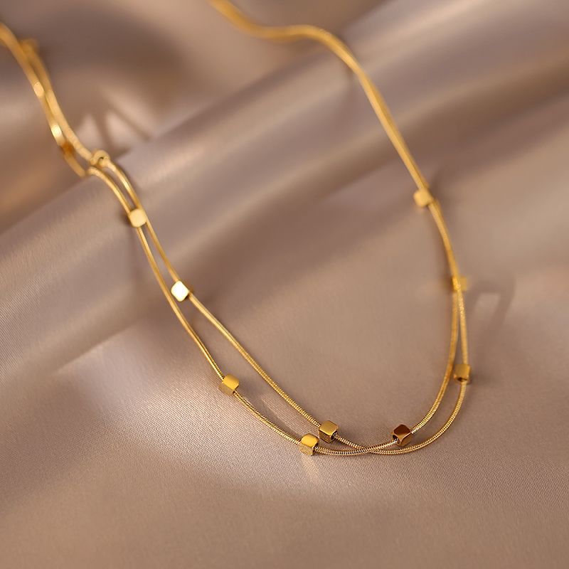 Square Double-Layer Necklace
