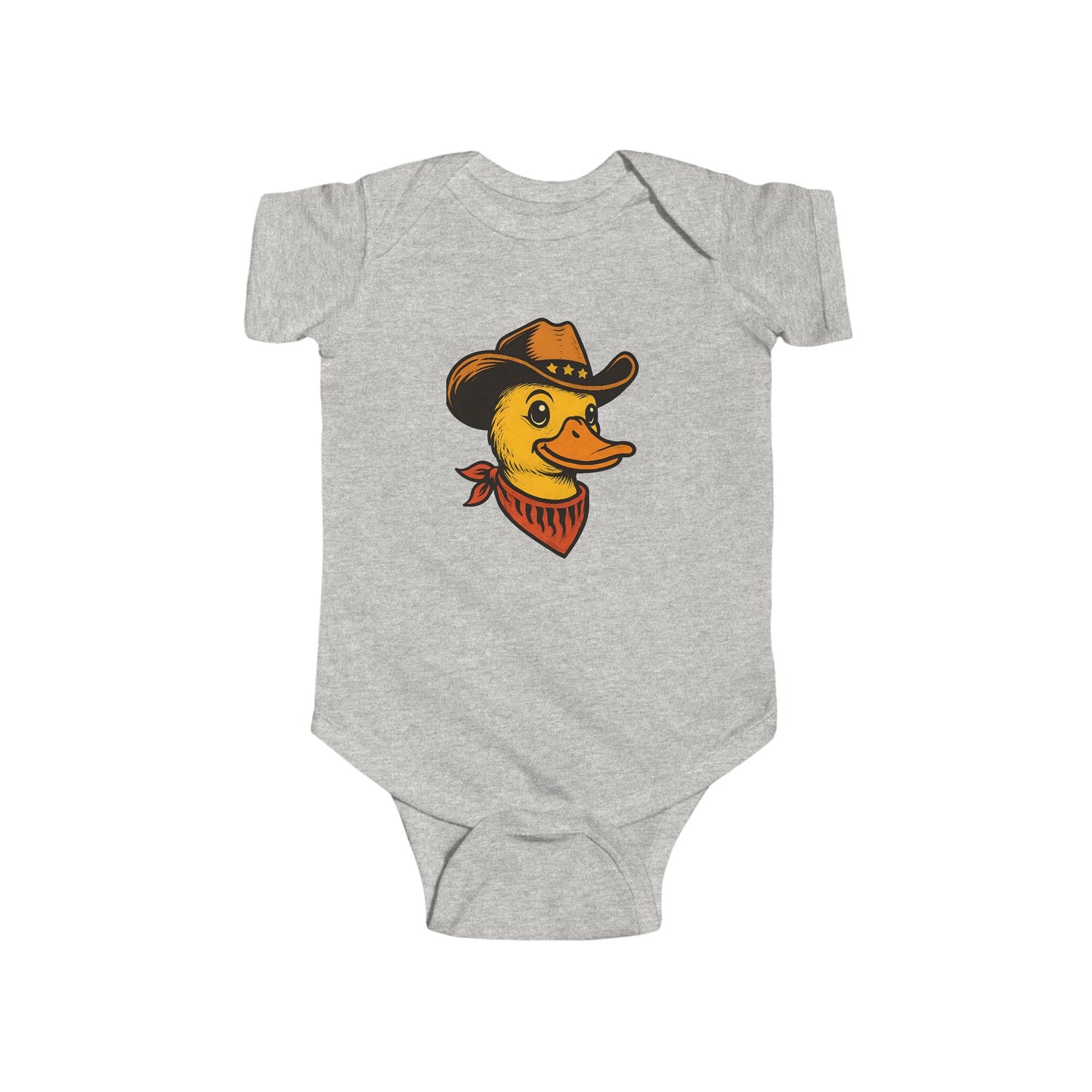 Cowboy Duck Baby Bodysuit Ash