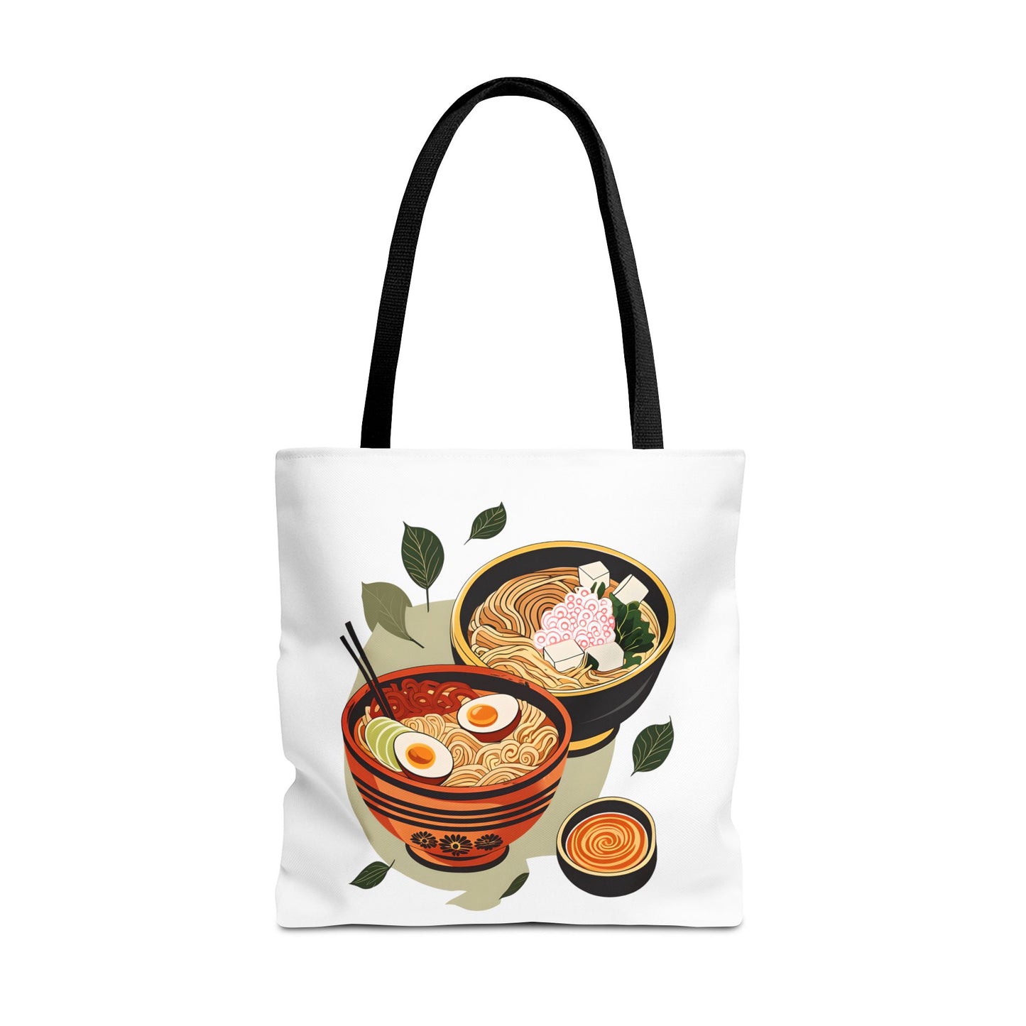 Delicious Ramen Tote Bag for Foodies 18" × 18'' Black