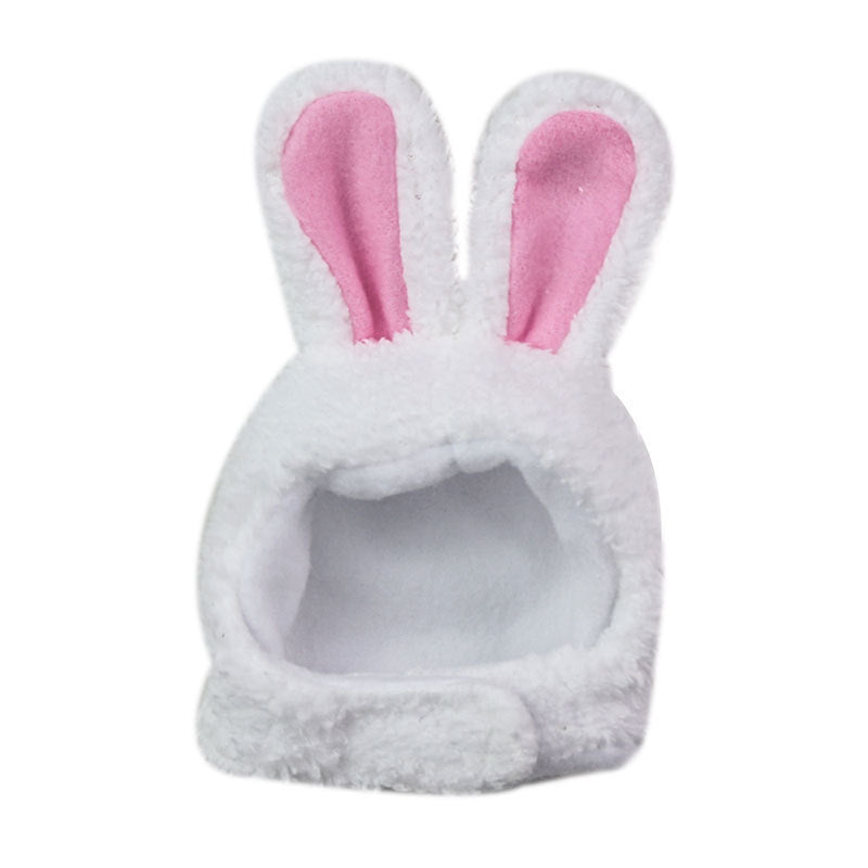 Pet Hat with Rabbit Ears Hat White Rabbit cotton wool M head circumference 28-35cm
