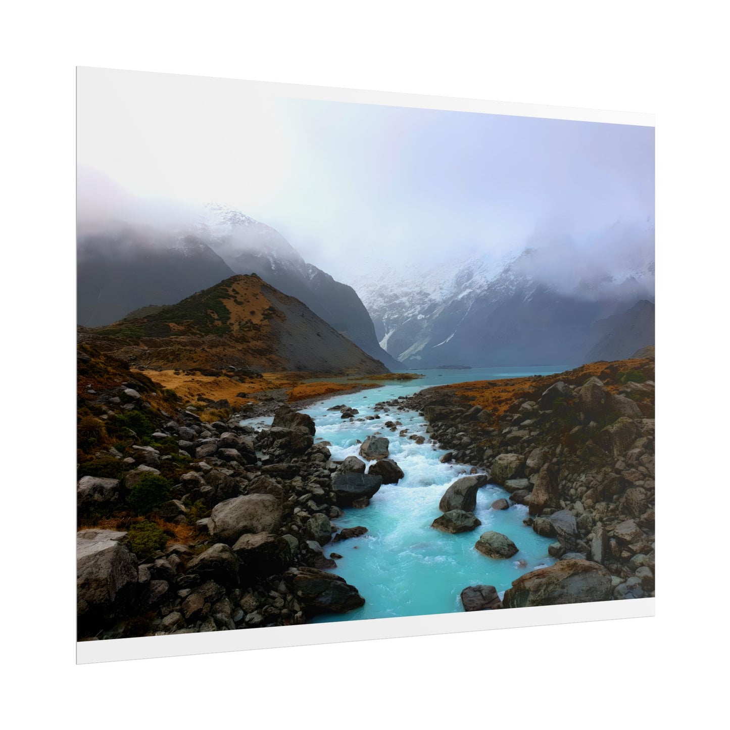 Unique New Zealand Landscape Painting Poster