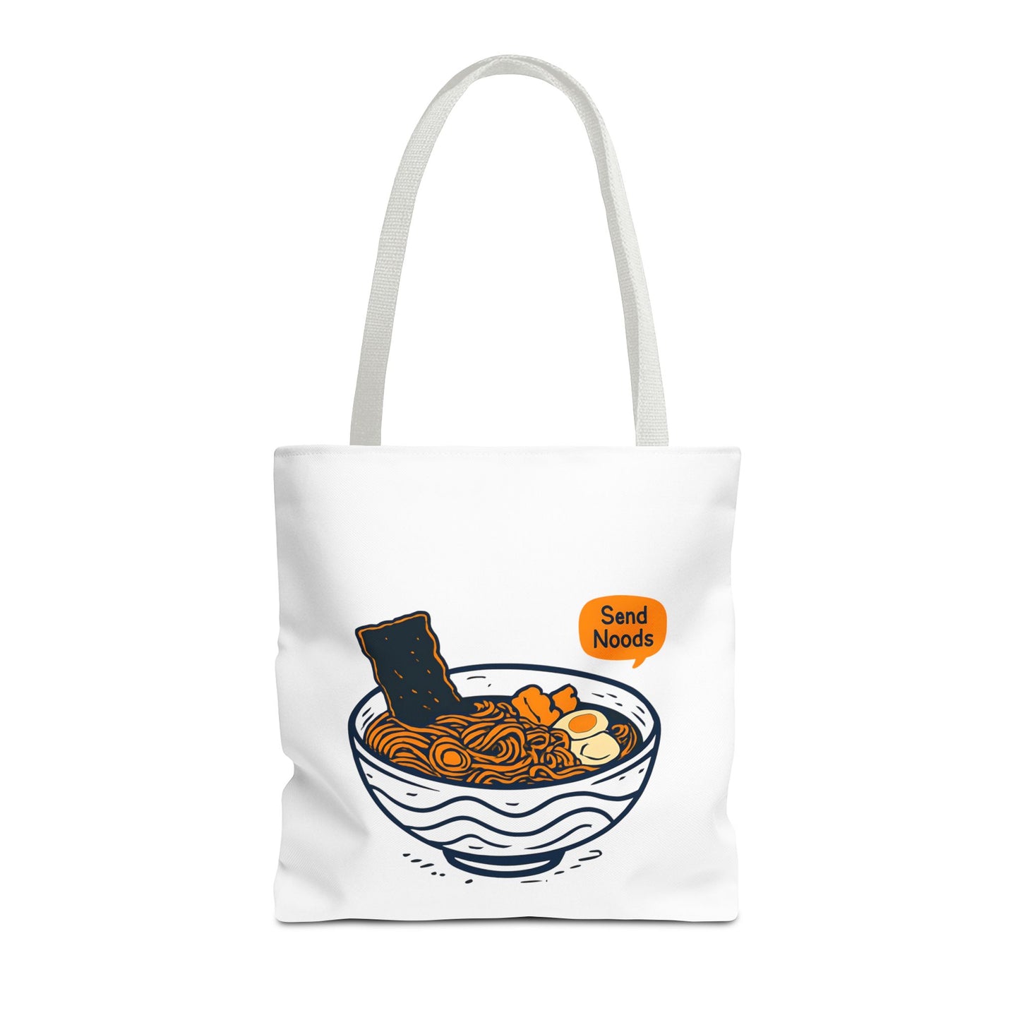 Funny Ramen Tote Bag 16" × 16'' White