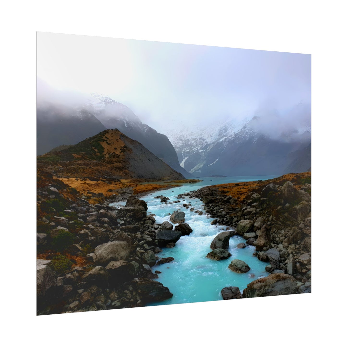 Unique New Zealand Landscape Painting Poster