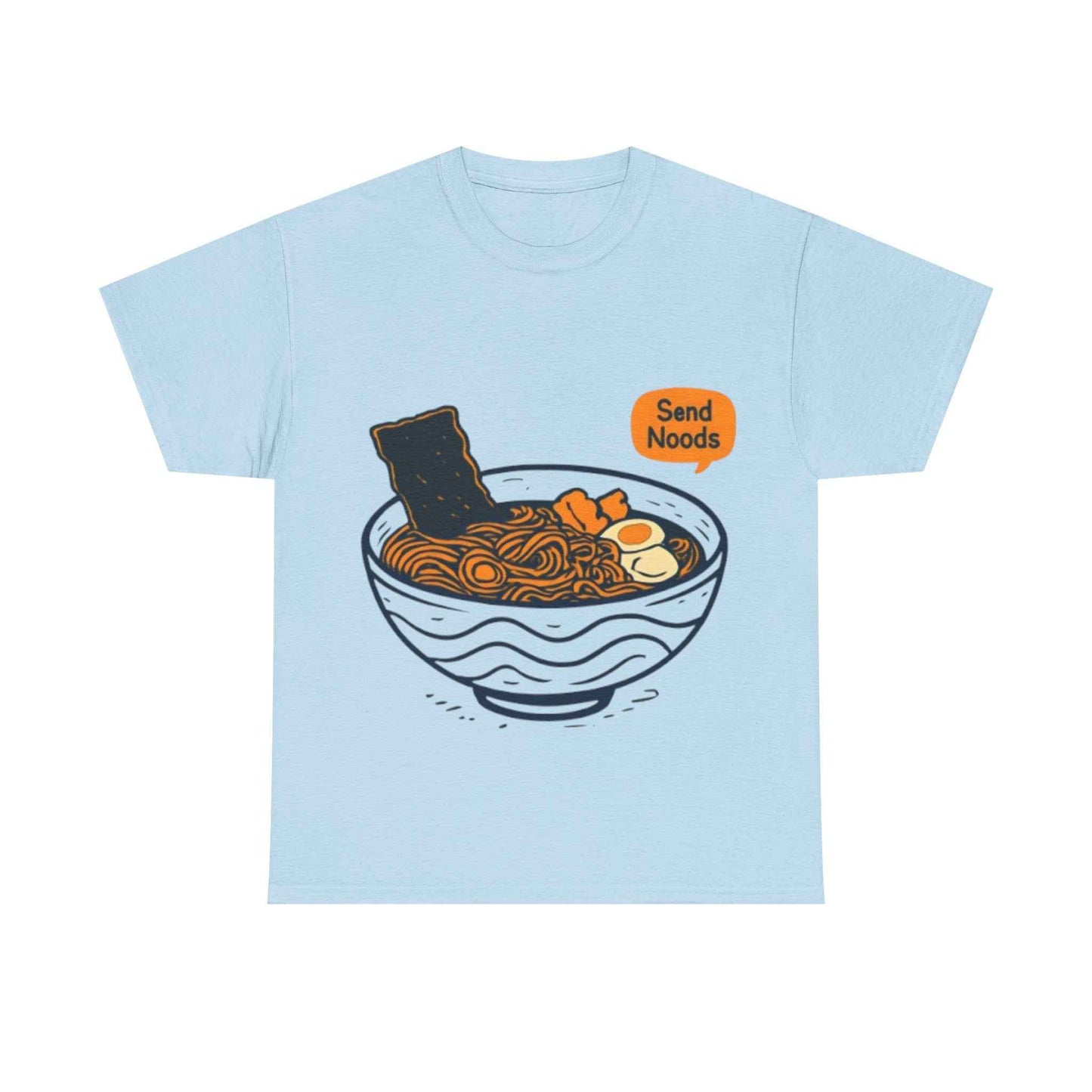 Funny Ramen Shirt Unisex Heavy Cotton Tee Light Blue