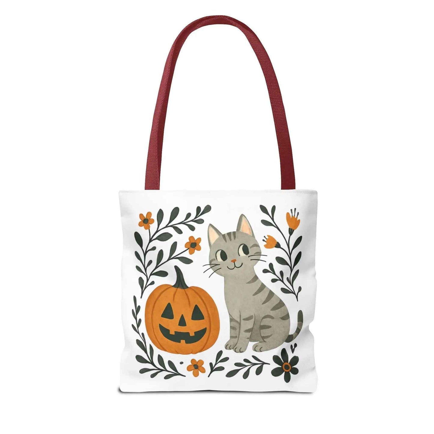 Adorable Cat Pumpkin Tote Bag