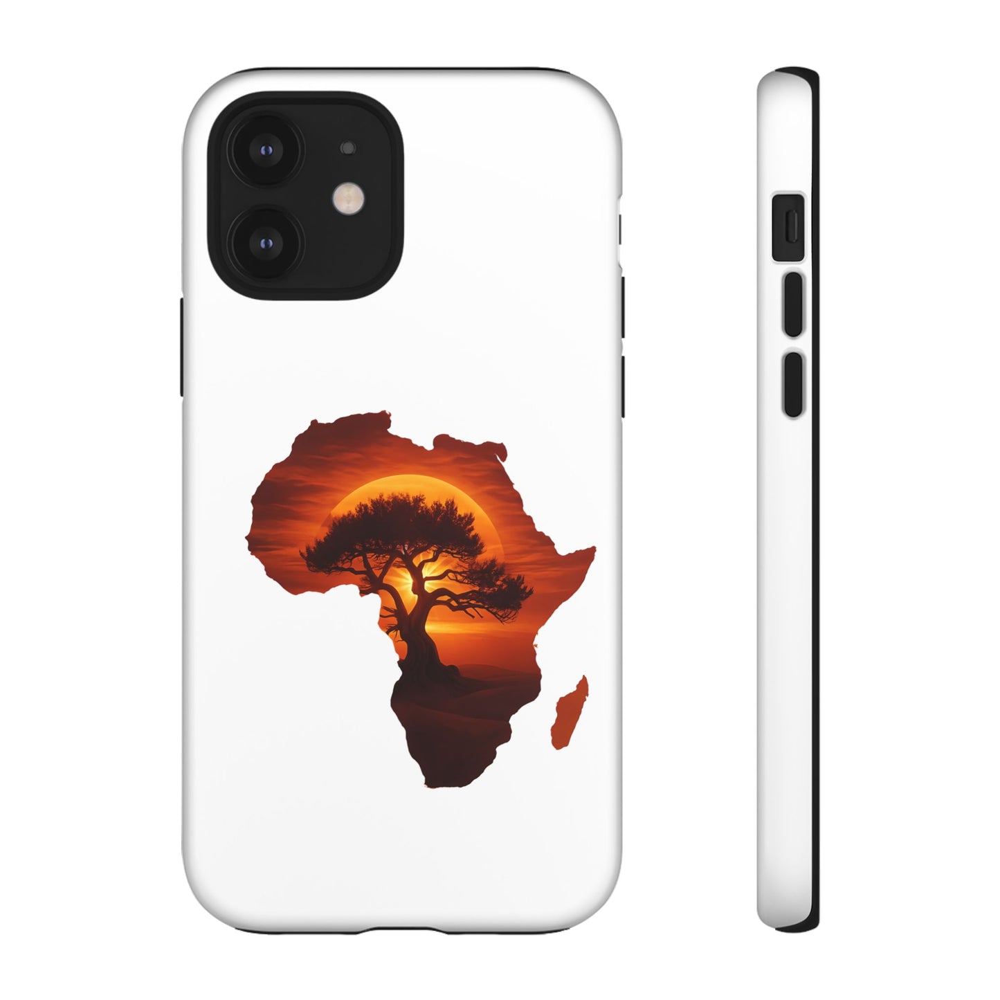 Unique Africa Map Sunset Phone Case iPhone 12 Matte