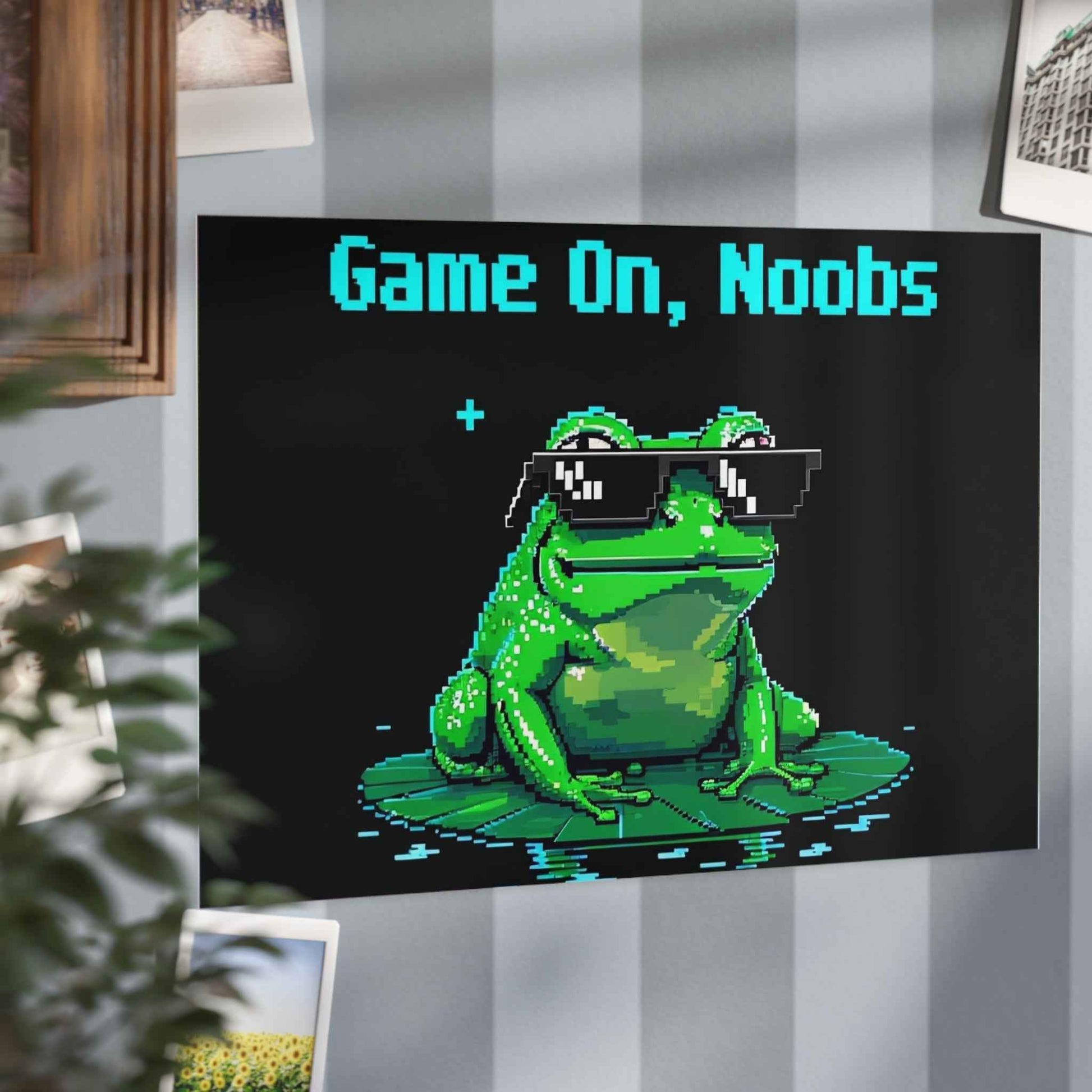 Gaming Frog Art Print | Unframed Wall Decor for Gamer Rooms
