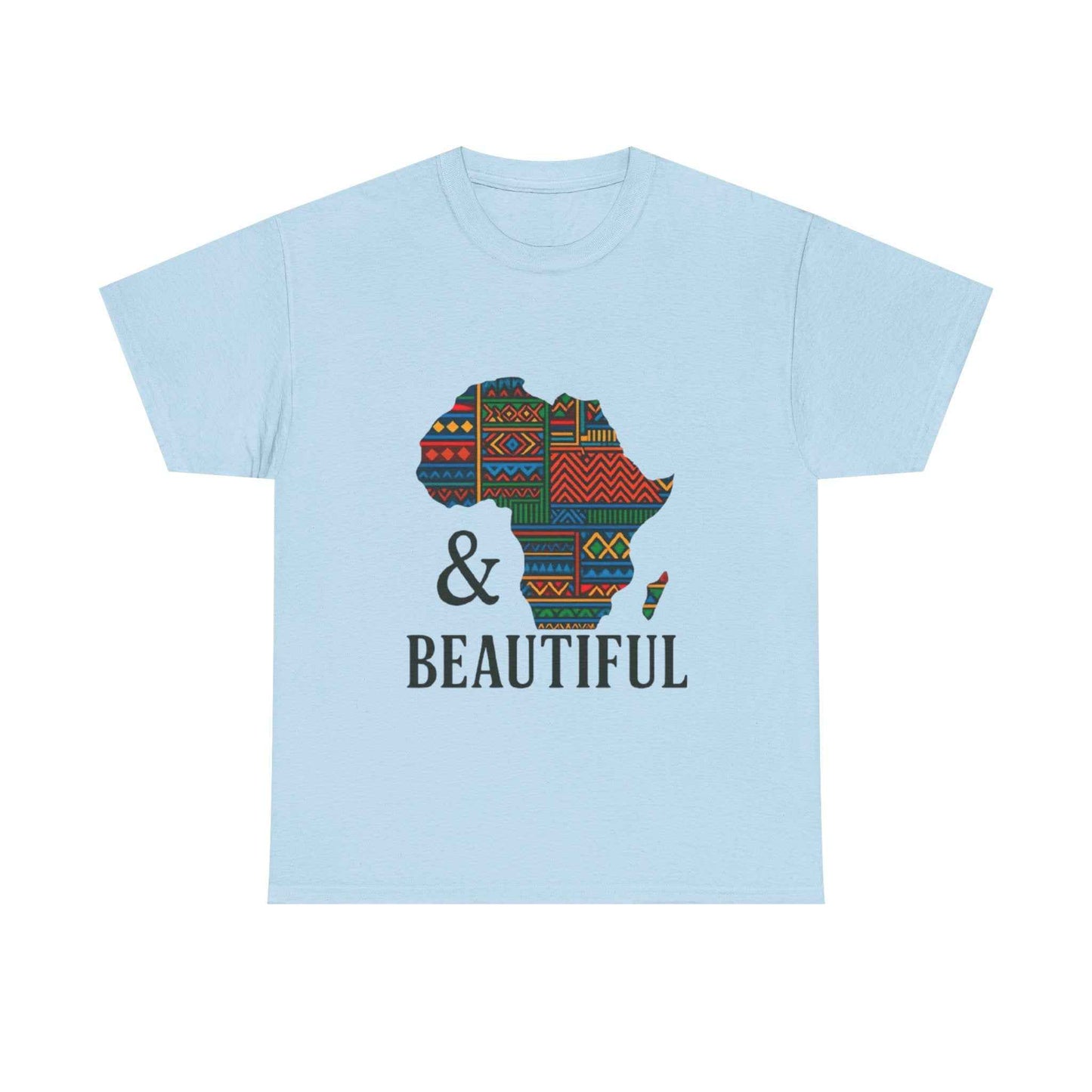 African Map Beautiful Tee Light Blue
