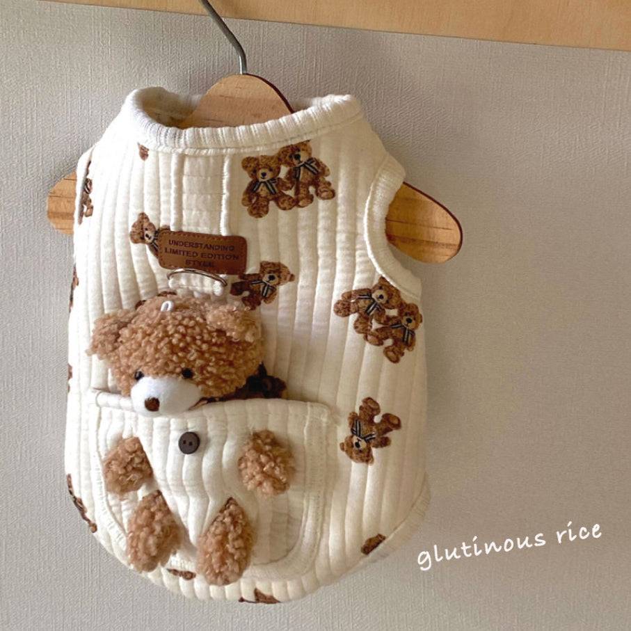 Cute Dog Outfit 3D Doll Pocket Print XS