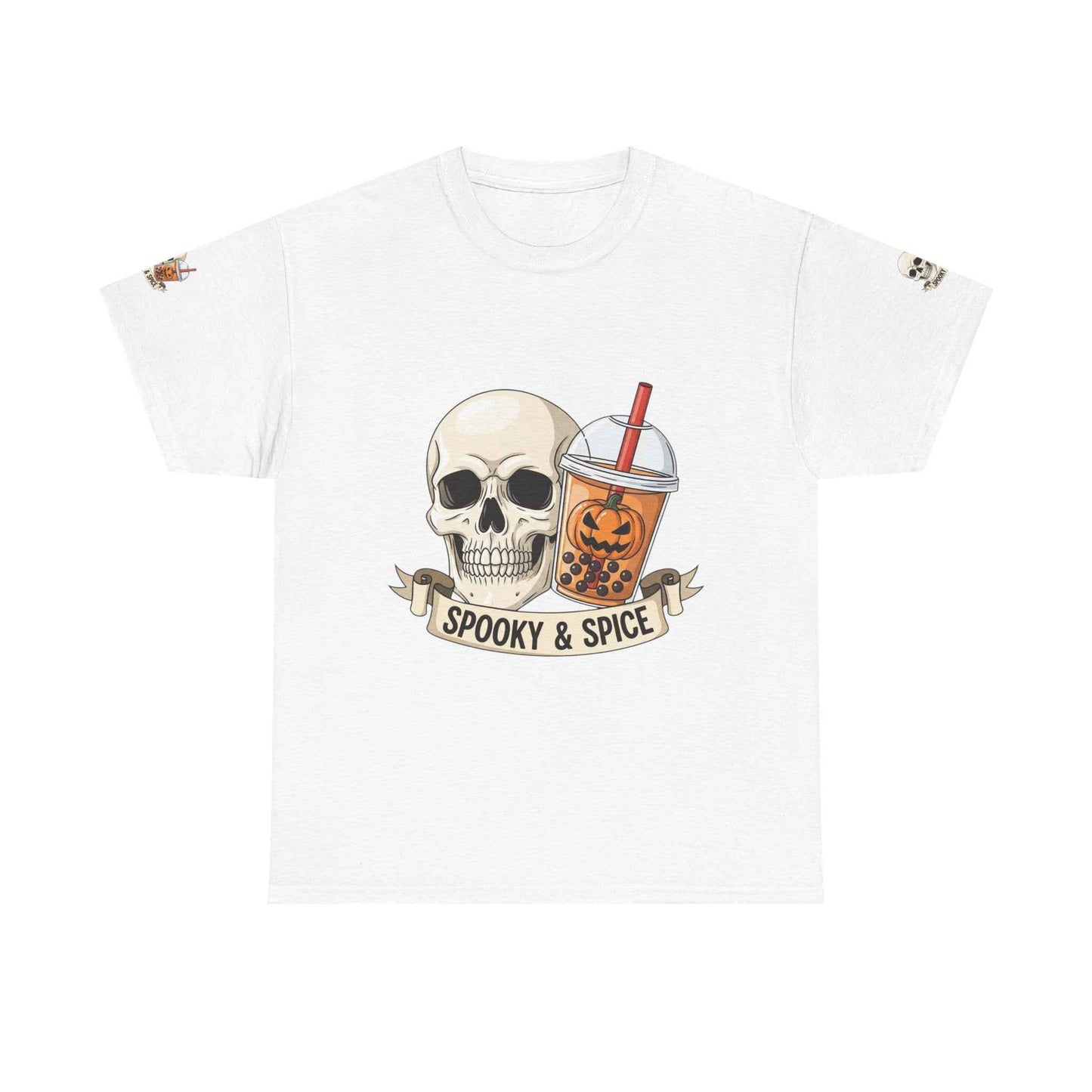 Halloween Skull Boba T-Shirt White