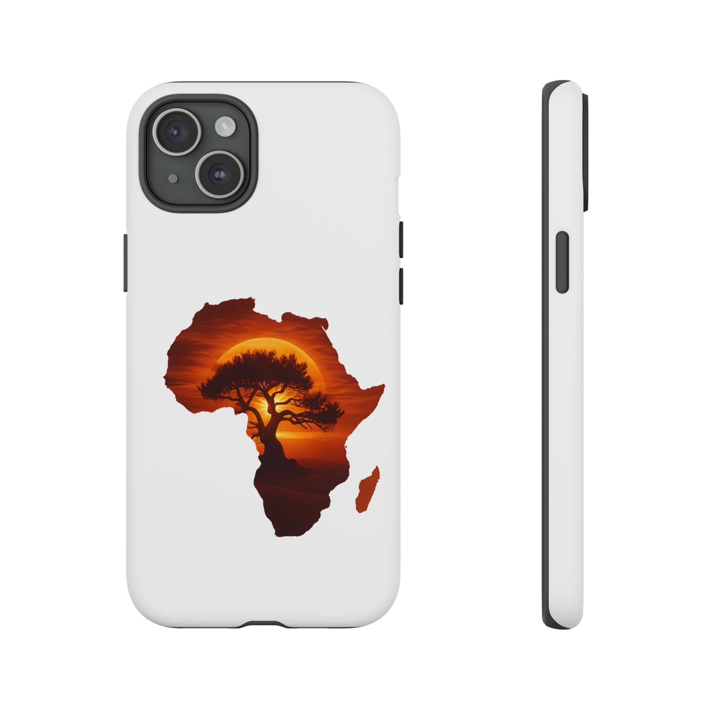 Unique Africa Map Sunset Phone Case iPhone 15 Plus Matte