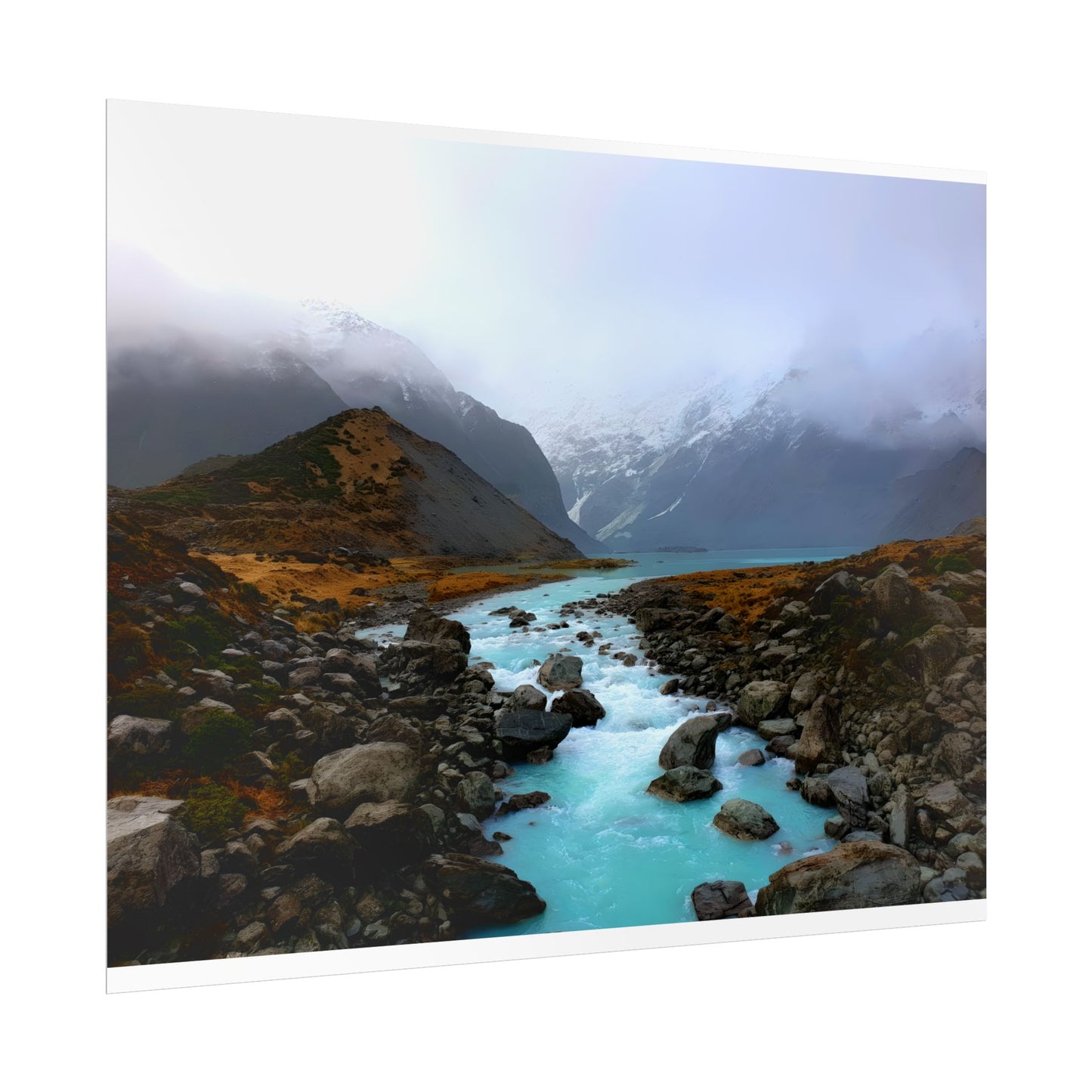 Unique New Zealand Landscape Painting Poster
