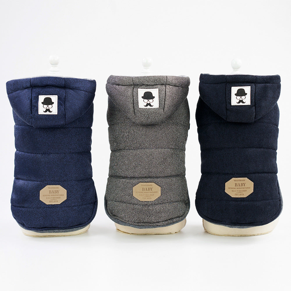 Dog Two-Layered Cotton Coat with Leg Coverage