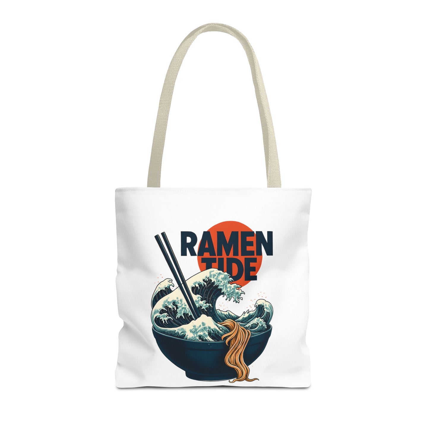 Ramen Tide Tote Bag 16" × 16'' Beige
