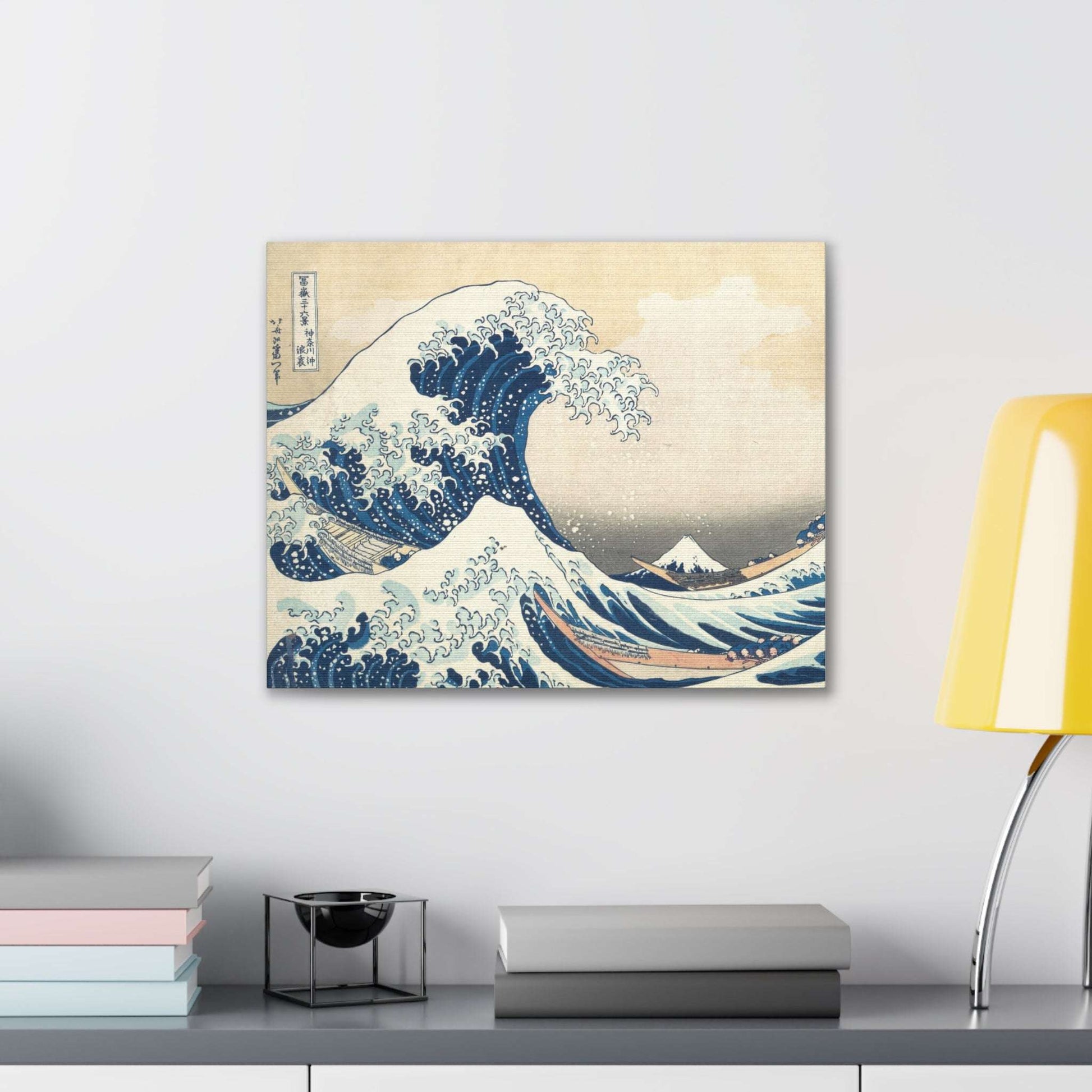 Canvas Stretched Japanese Crashing Waves Painting