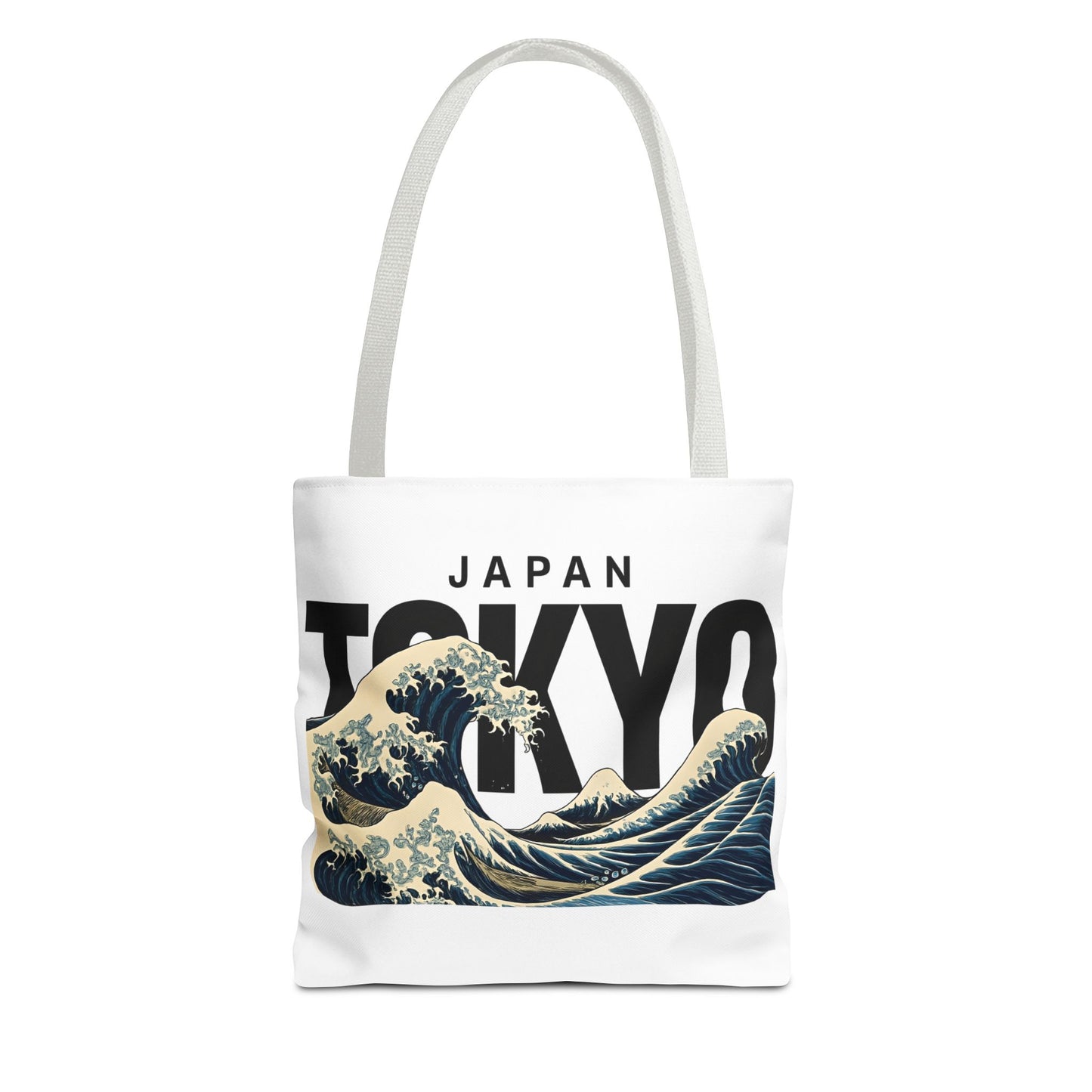 Japan Tokyo Wave Tote Bag 13" × 13'' White
