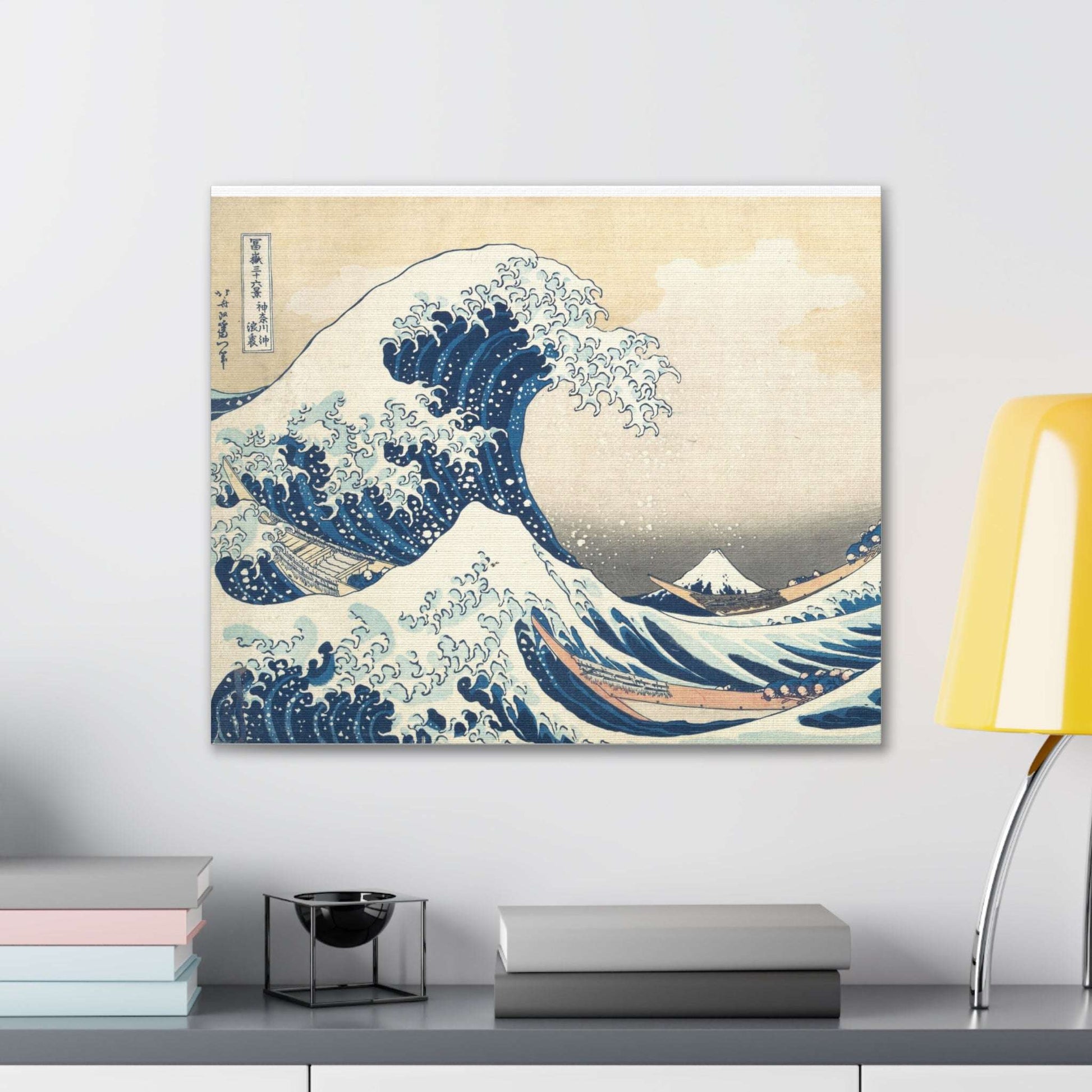 Canvas Stretched Japanese Crashing Waves Painting