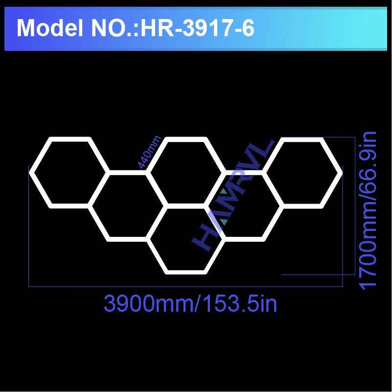 Hexagon LED Ceiling Lighting 110-240V Hr-3917-6 110-240V No