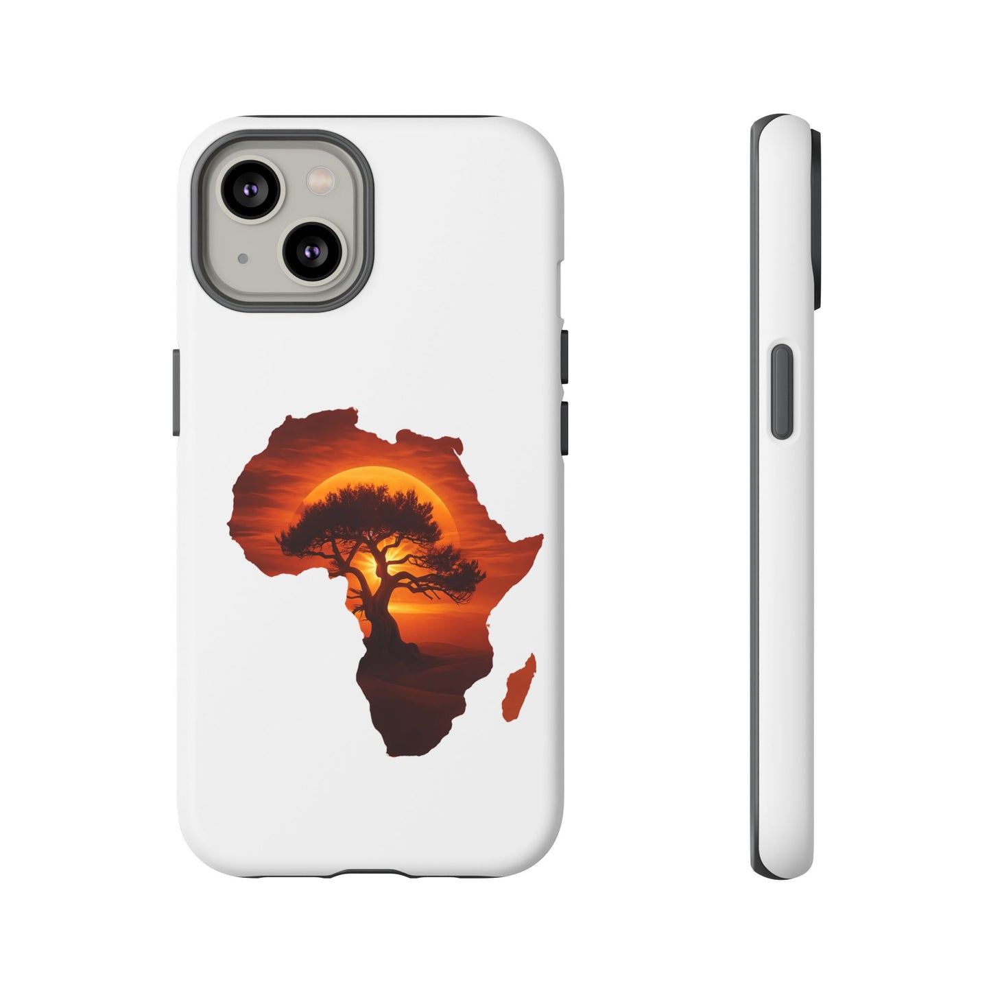 Unique Africa Map Sunset Phone Case iPhone 14 Matte